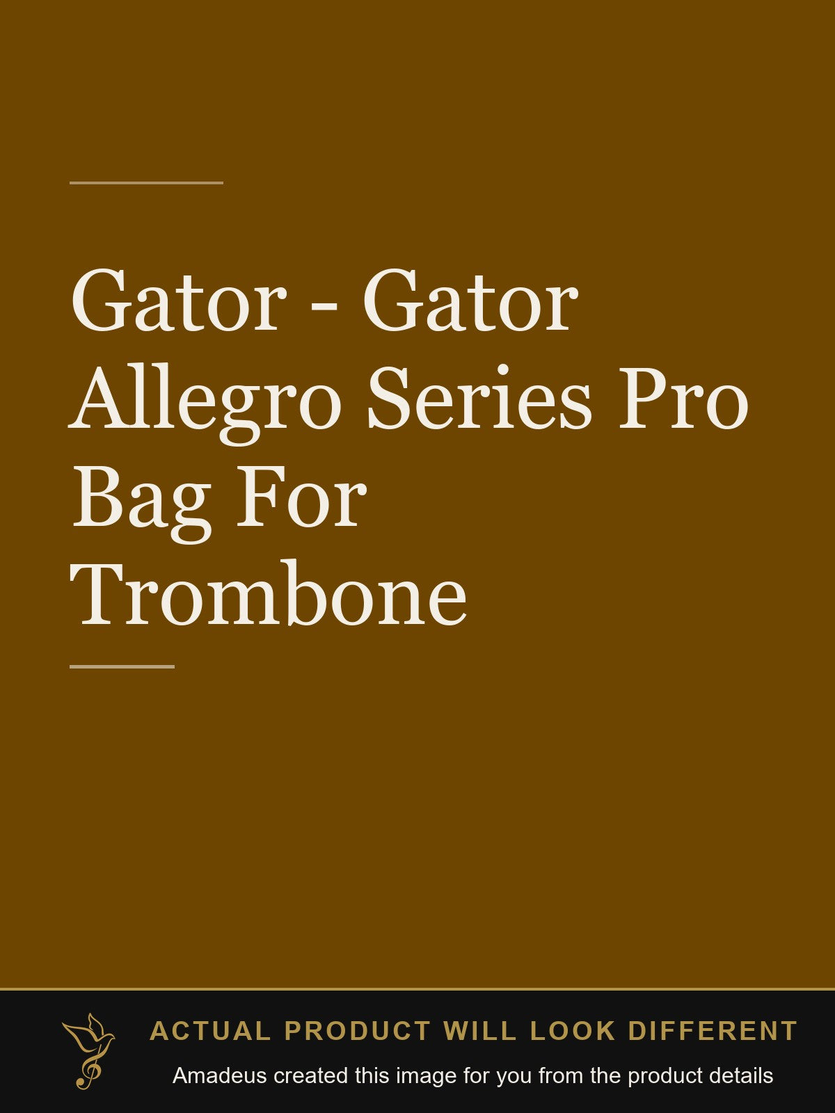 Gator - Gator Allegro Series Pro Bag For Trombone - Amadeus created this image from the product details; the actual product will look different