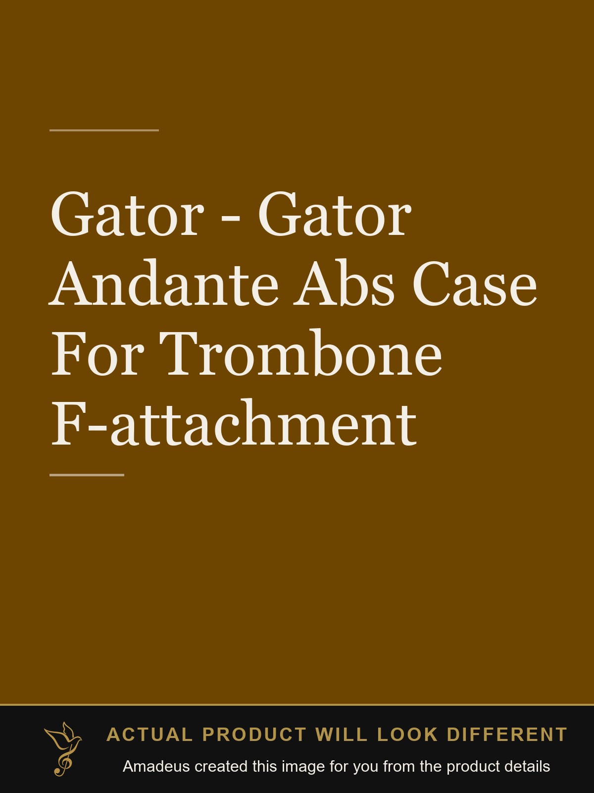 Gator - Gator Andante Abs Case For Trombone F-attachment - Amadeus created this image from the product details; the actual product will look different