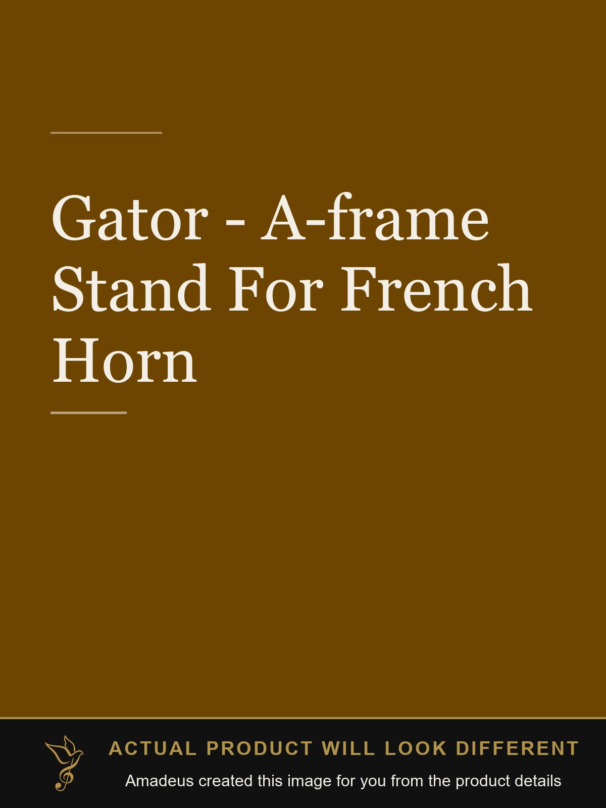 Gator - A-frame Stand For French Horn - Amadeus created this image from the product details; the actual product will look different