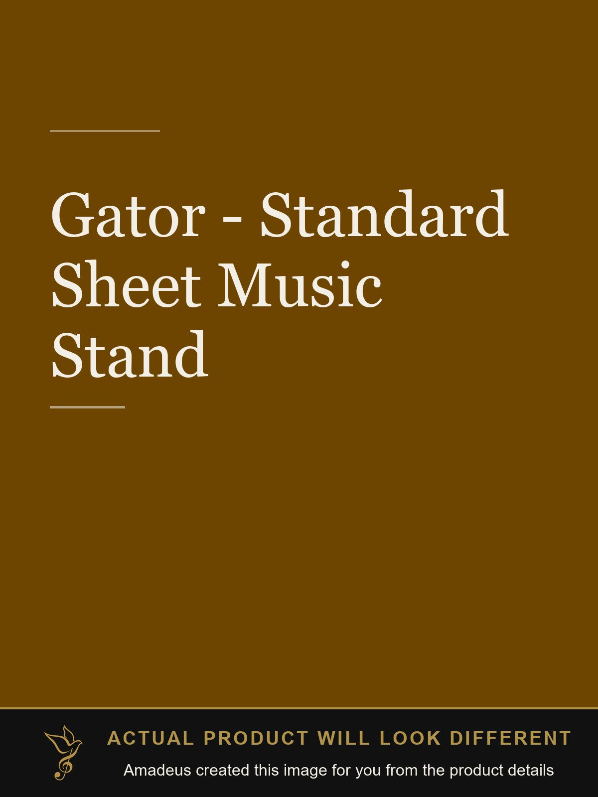 Gator - Standard Sheet Music Stand - Amadeus created this image from the product details; the actual product will look different
