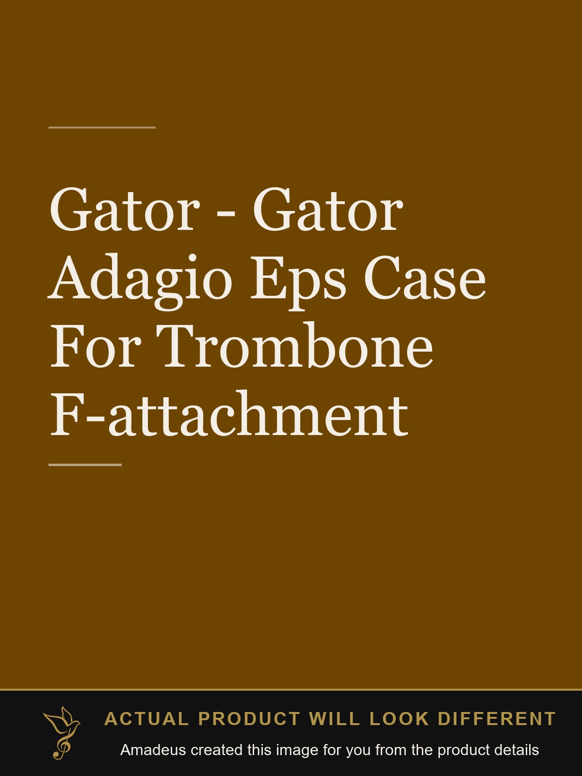 Gator - Gator Adagio Eps Case For Trombone F-attachment - Amadeus created this image from the product details; the actual product will look different
