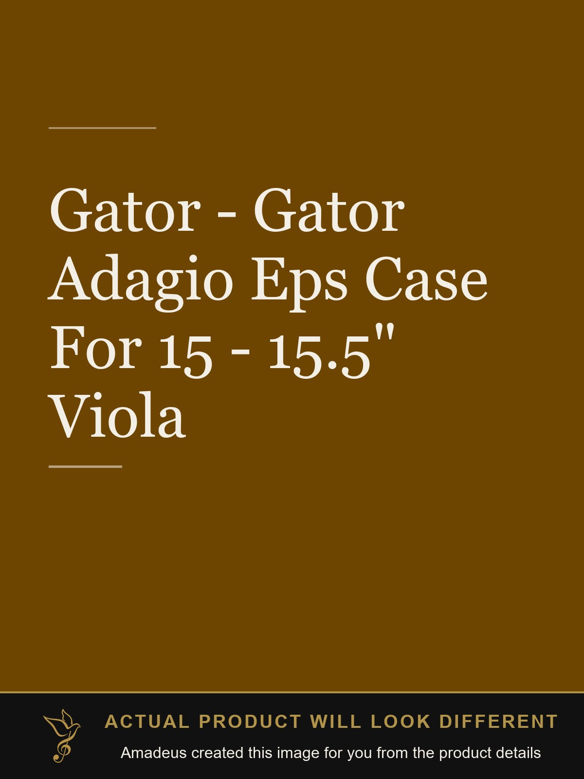 Gator - Gator Adagio Eps Case For 15 - 15.5" Viola - Amadeus created this image from the product details; the actual product will look different