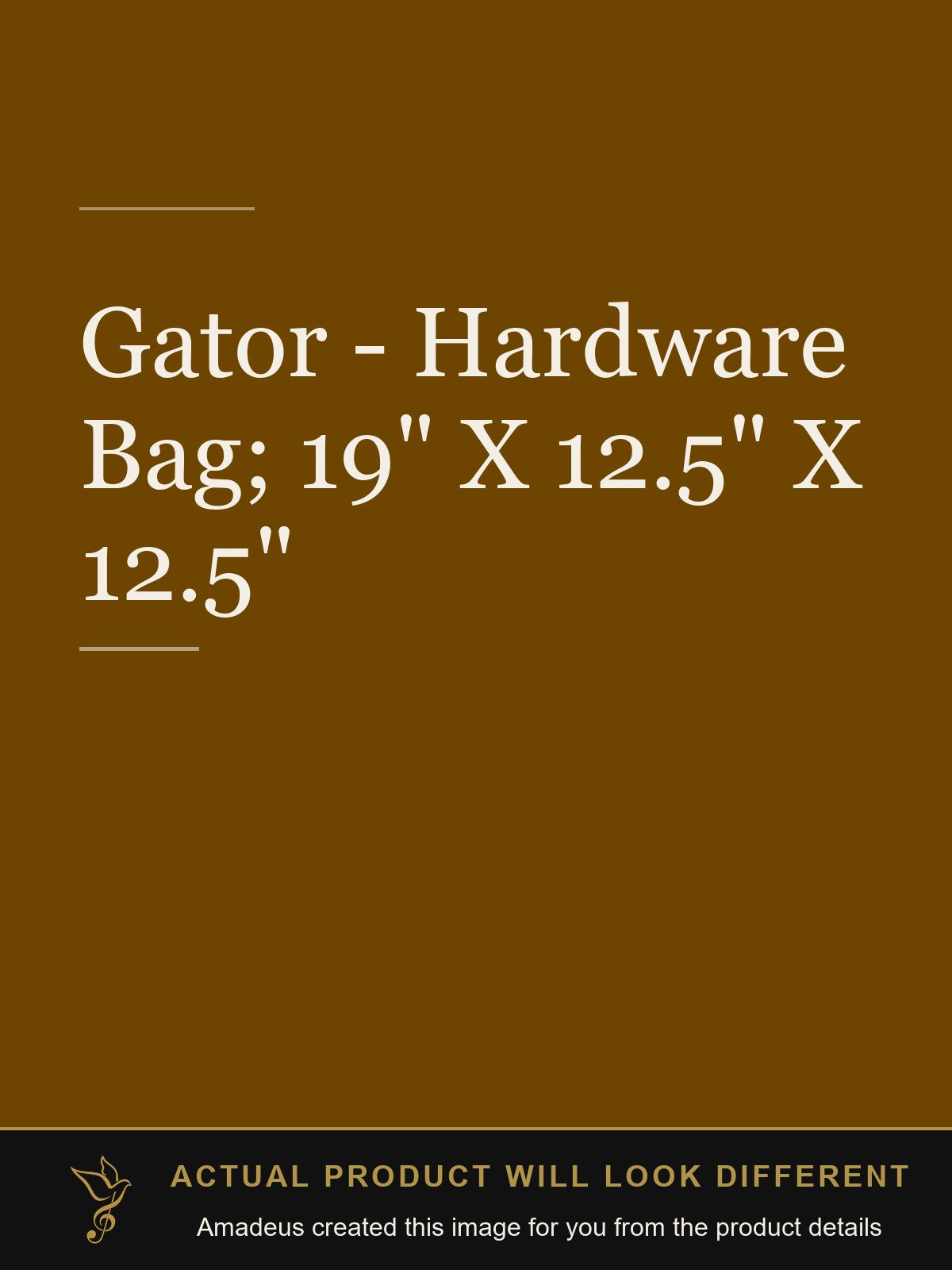 Gator - Hardware Bag; 19" X 12.5" X 12.5" - Amadeus created this image from the product details; the actual product will look different
