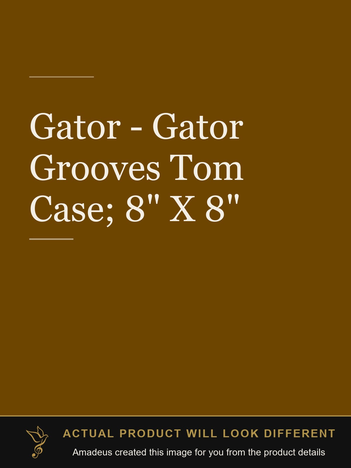 Gator - Gator Grooves Tom Case; 8" X 8" - Amadeus created this image from the product details; the actual product will look different