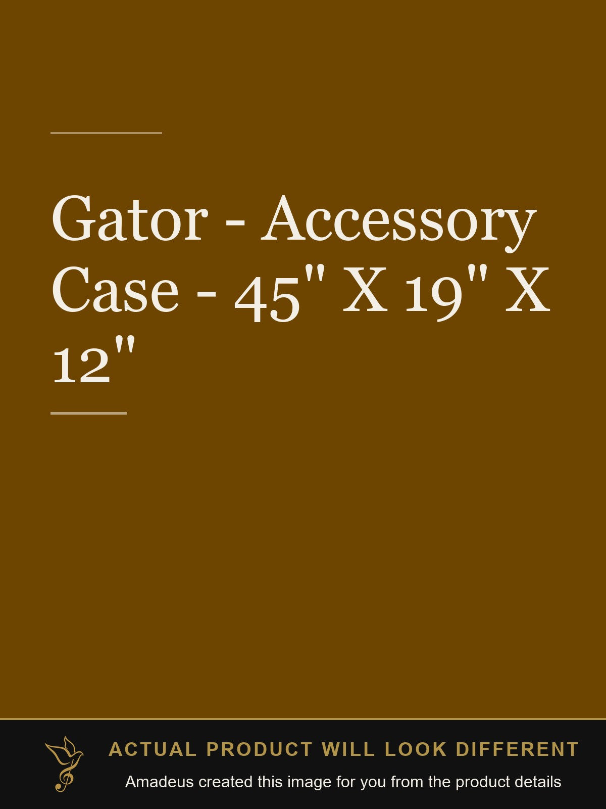 Gator - Accessory Case - 45" X 19" X 12" - Amadeus created this image from the product details; the actual product will look different