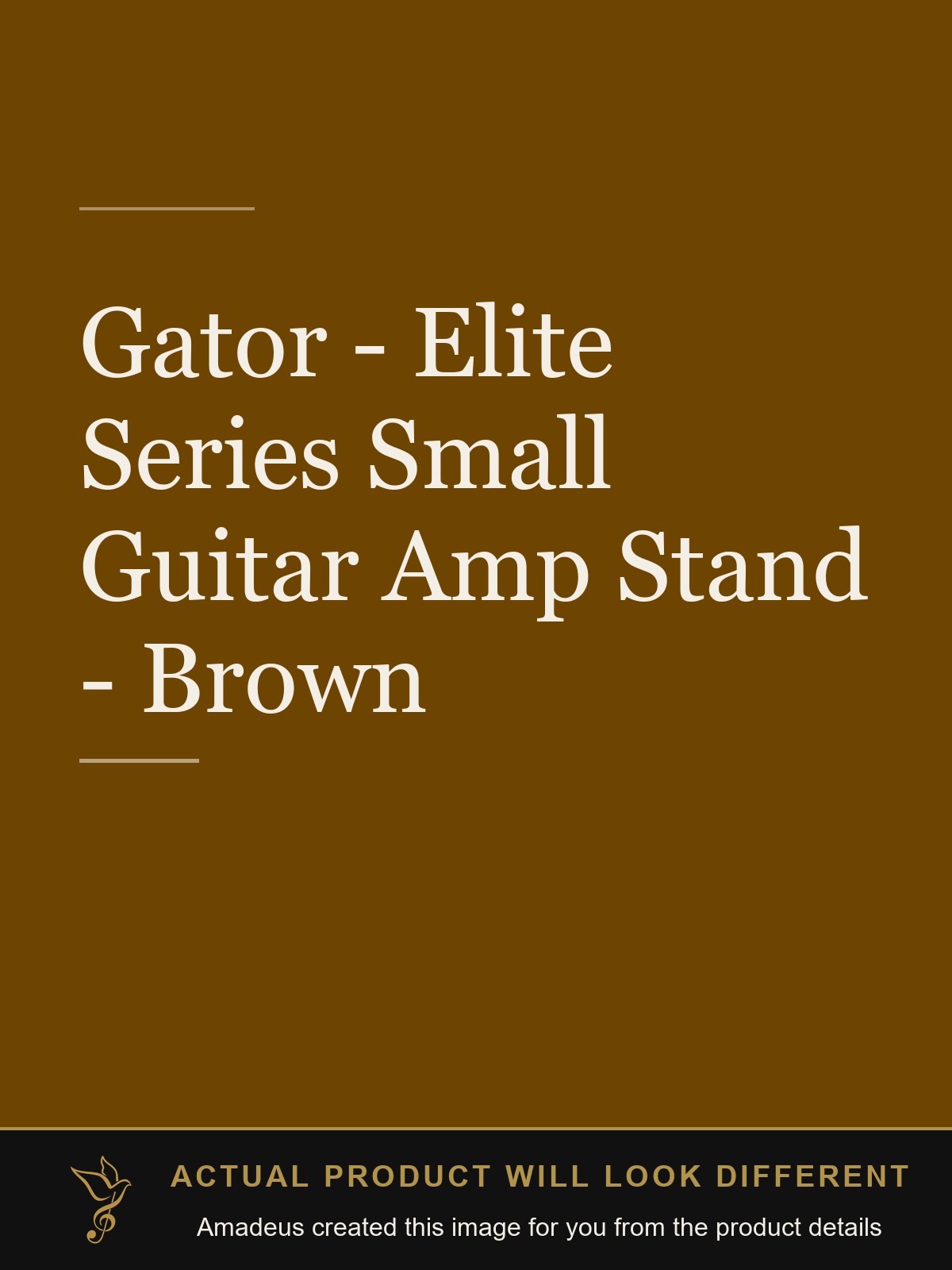 Gator - Elite Series Small Guitar Amp Stand - Brown - Amadeus created this image from the product details; the actual product will look different