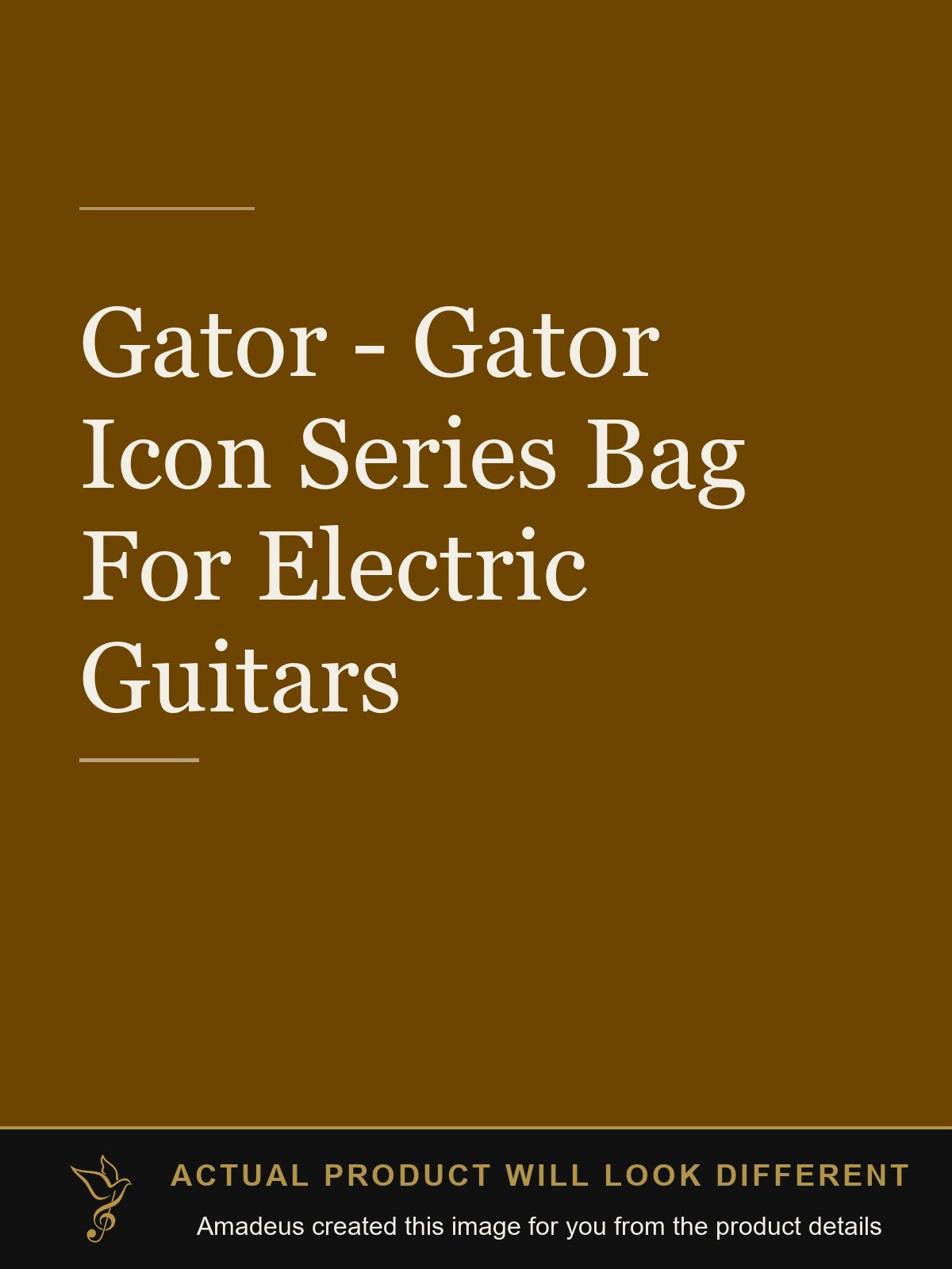 Gator - Gator Icon Series Bag For Electric Guitars - Amadeus created this image from the product details; the actual product will look different