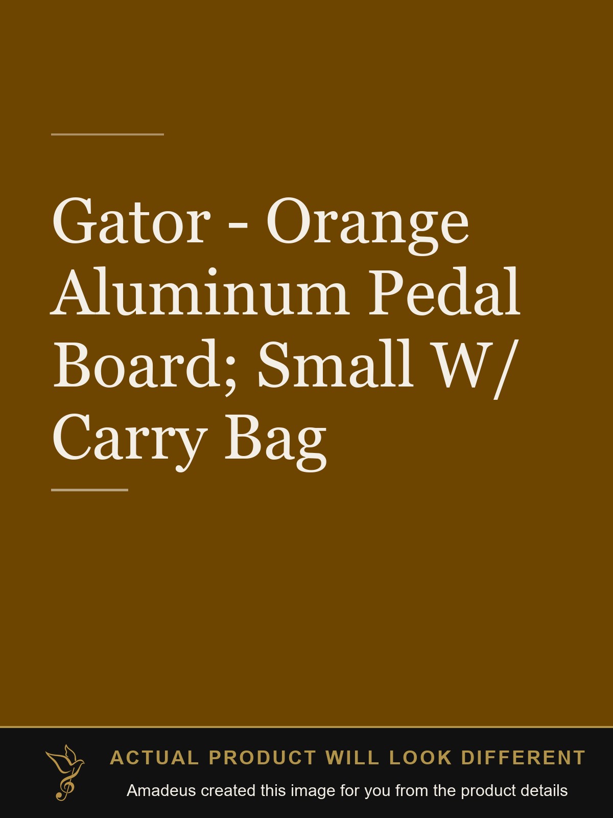 Gator - Orange Aluminum Pedal Board; Small W/ Carry Bag - Amadeus created this image from the product details; the actual product will look different
