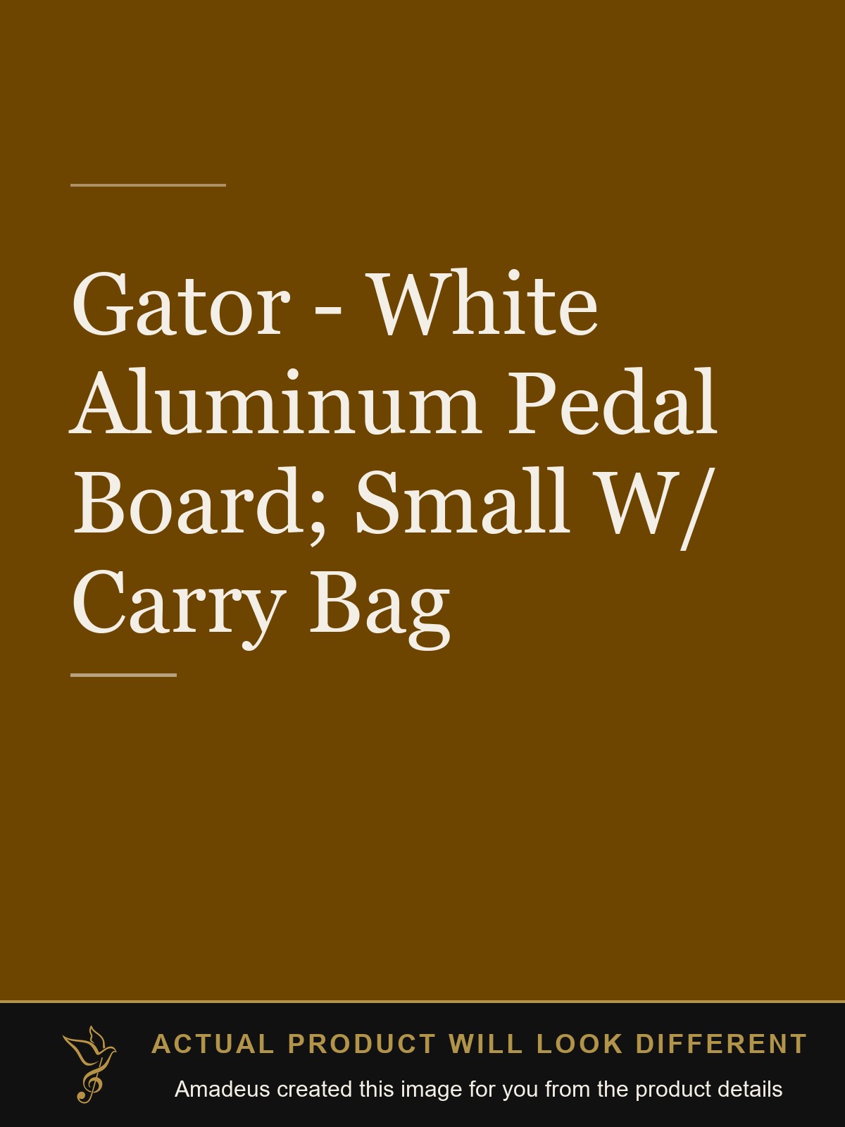 Gator - White Aluminum Pedal Board; Small W/ Carry Bag - Amadeus created this image from the product details; the actual product will look different