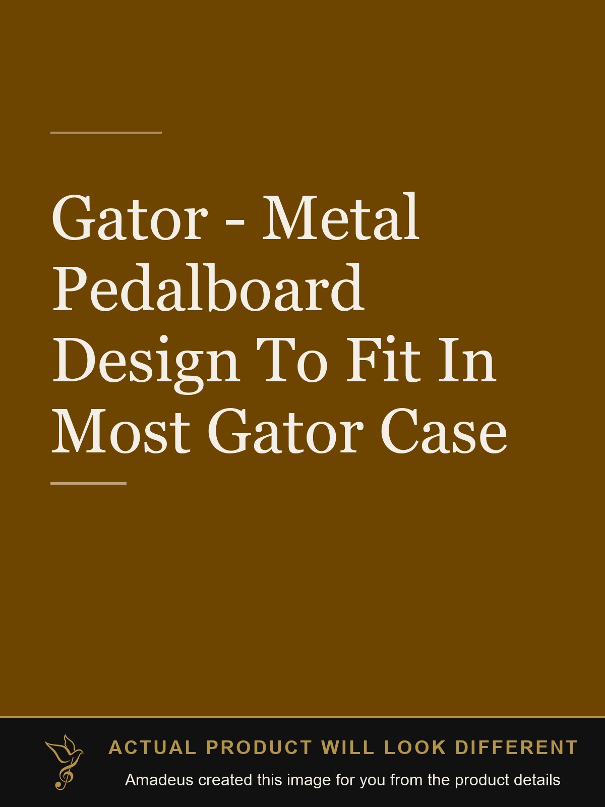 Gator - Metal Pedalboard Design To Fit In Most Gator Case - Amadeus created this image from the product details; the actual product will look different