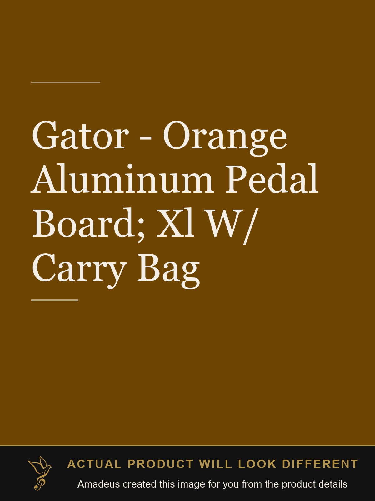 Gator - Orange Aluminum Pedal Board; Xl W/ Carry Bag - Amadeus created this image from the product details; the actual product will look different