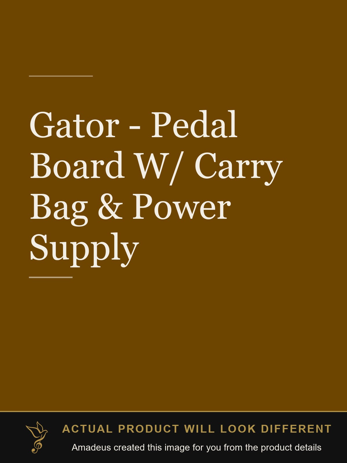 Gator - Pedal Board W/ Carry Bag & Power Supply - Amadeus created this image from the product details; the actual product will look different