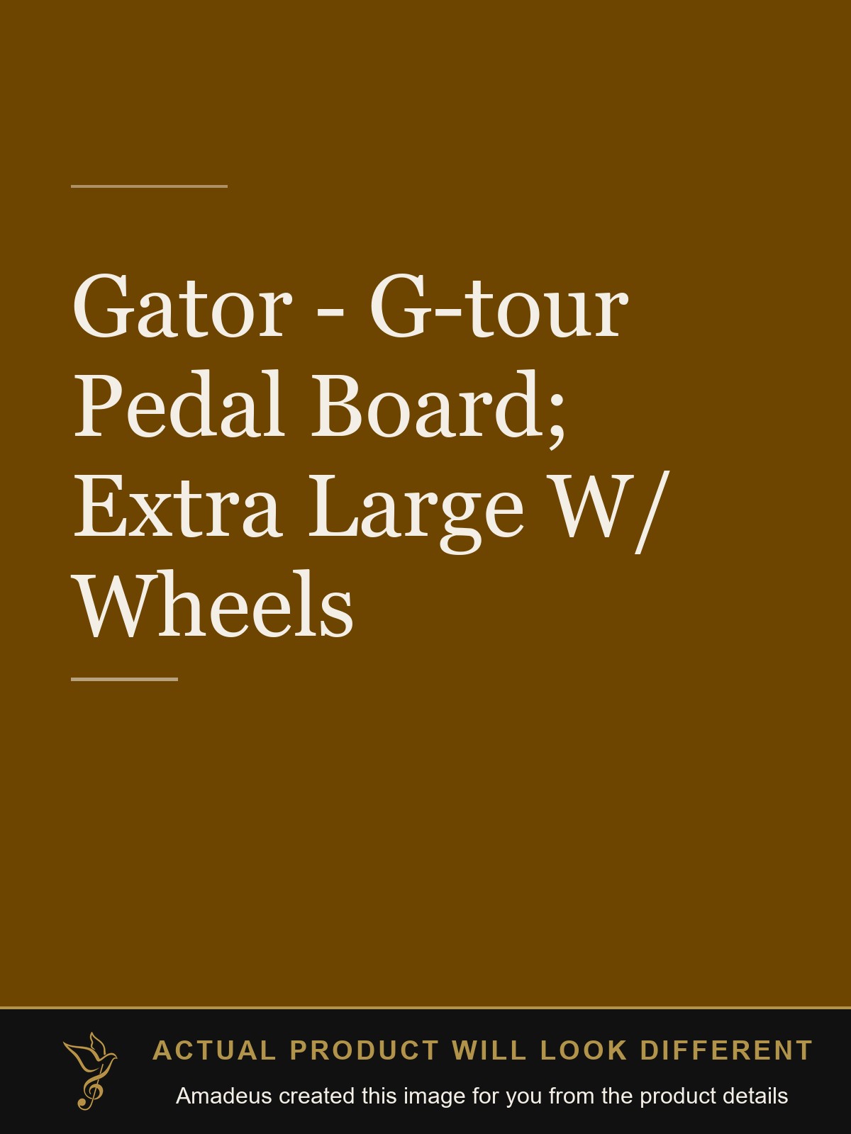 Gator - G-tour Pedal Board; Extra Large W/ Wheels - Amadeus created this image from the product details; the actual product will look different