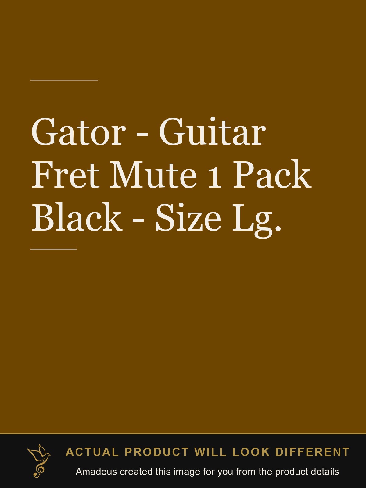 Gator - Guitar Fret Mute 1 Pack Black - Size Lg. - Amadeus created this image from the product details; the actual product will look different
