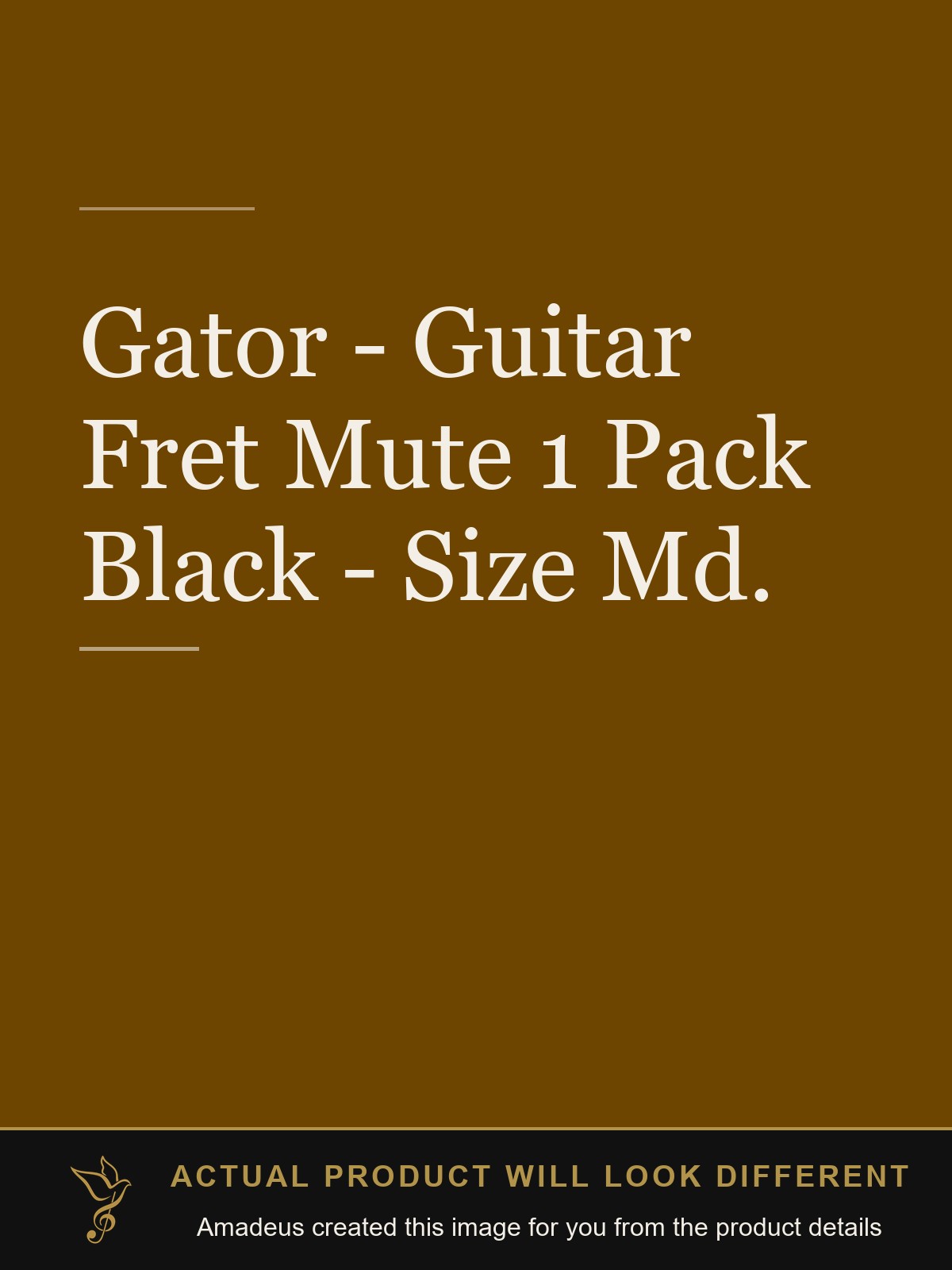 Gator - Guitar Fret Mute 1 Pack Black - Size Md. - Amadeus created this image from the product details; the actual product will look different