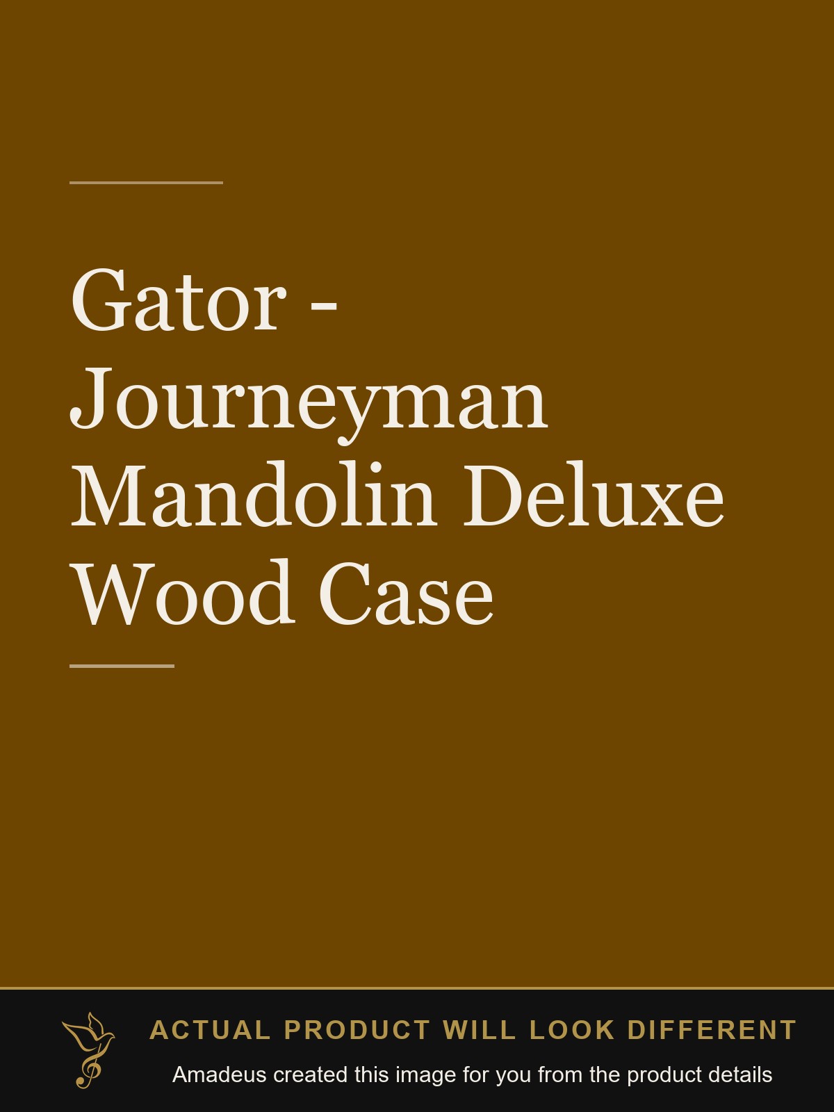 Gator - Journeyman Mandolin Deluxe Wood Case - Amadeus created this image from the product details; the actual product will look different