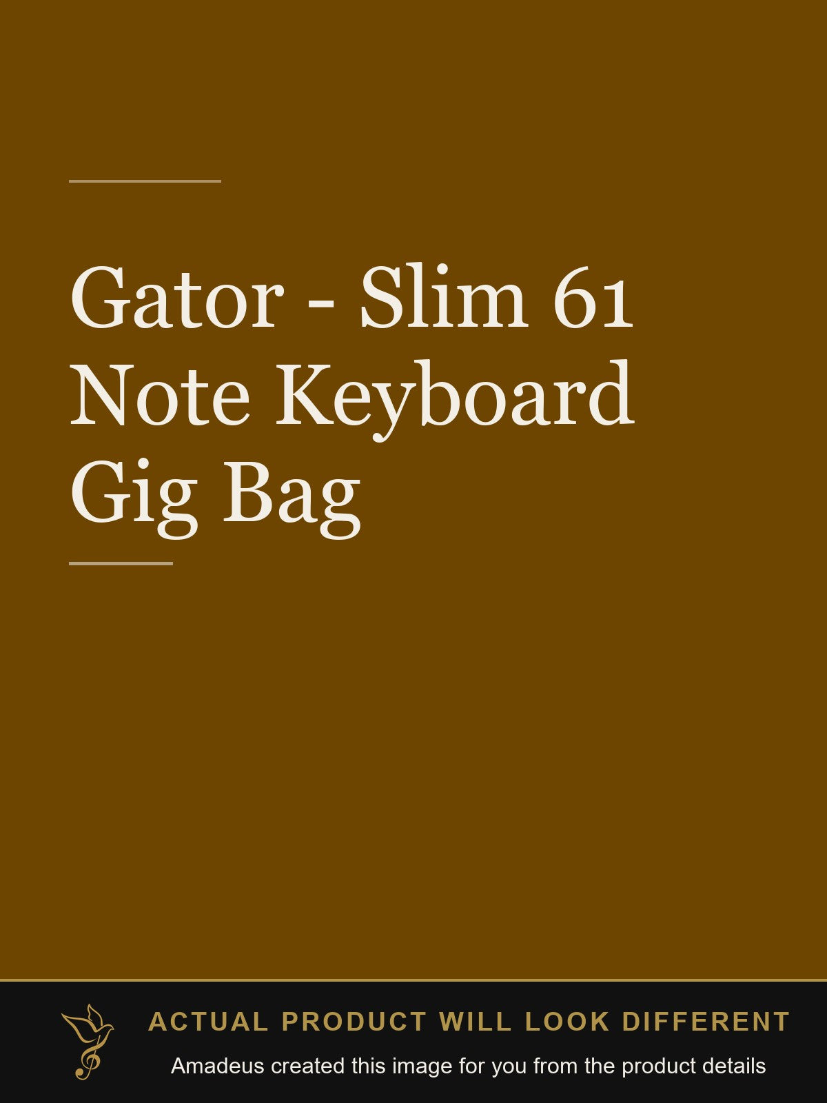 Gator - Slim 61 Note Keyboard Gig Bag - Amadeus created this image from the product details; the actual product will look different