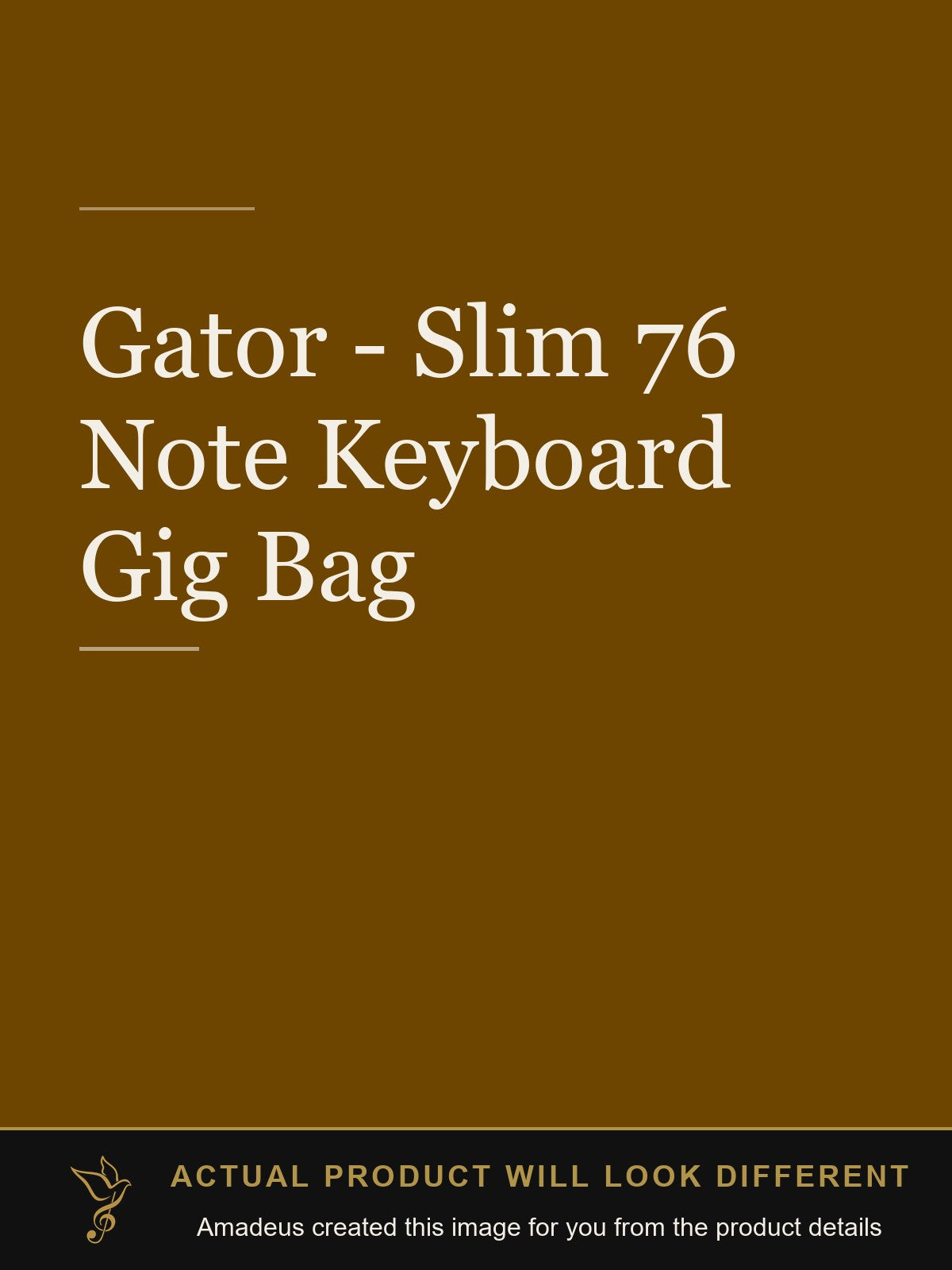 Gator - Slim 76 Note Keyboard Gig Bag - Amadeus created this image from the product details; the actual product will look different