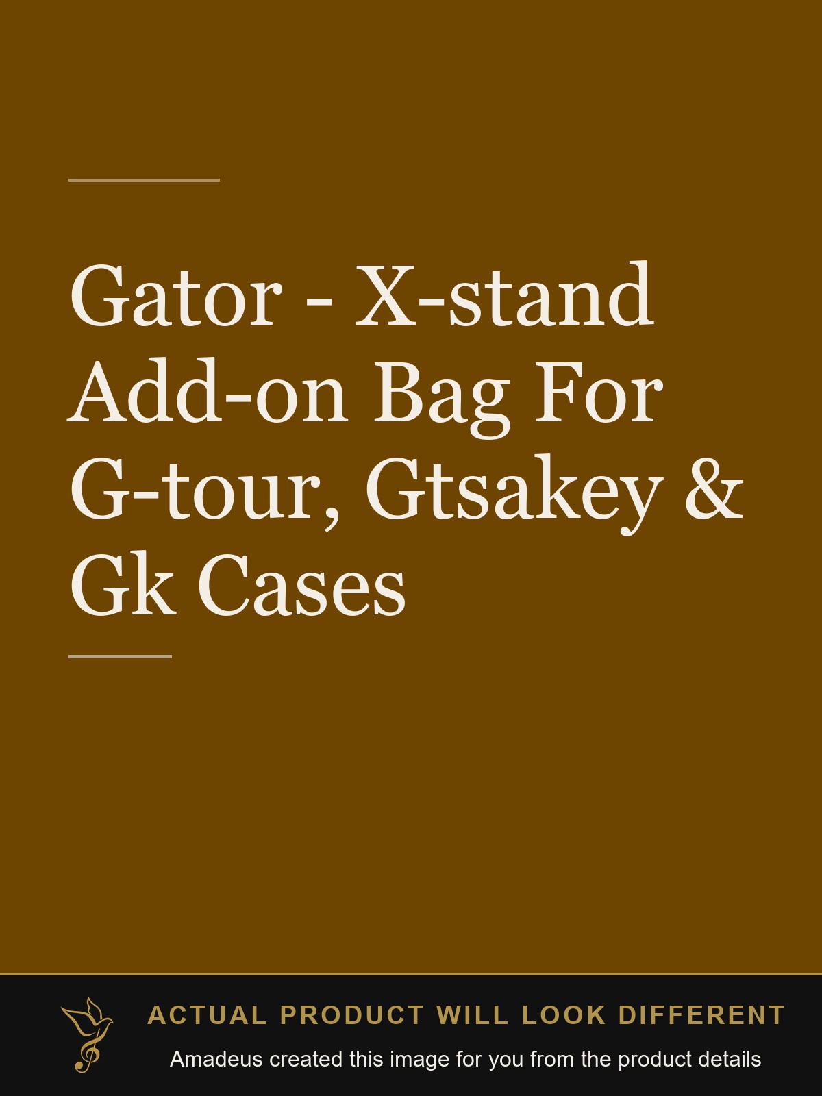 Gator - X-stand Add-on Bag For G-tour, Gtsakey & Gk Cases - Amadeus created this image from the product details; the actual product will look different