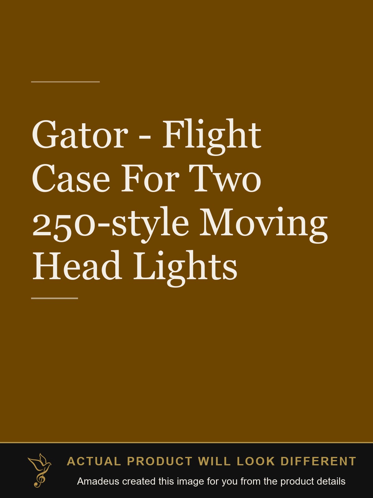Gator - Flight Case For Two 250-style Moving Head Lights - Amadeus created this image from the product details; the actual product will look different