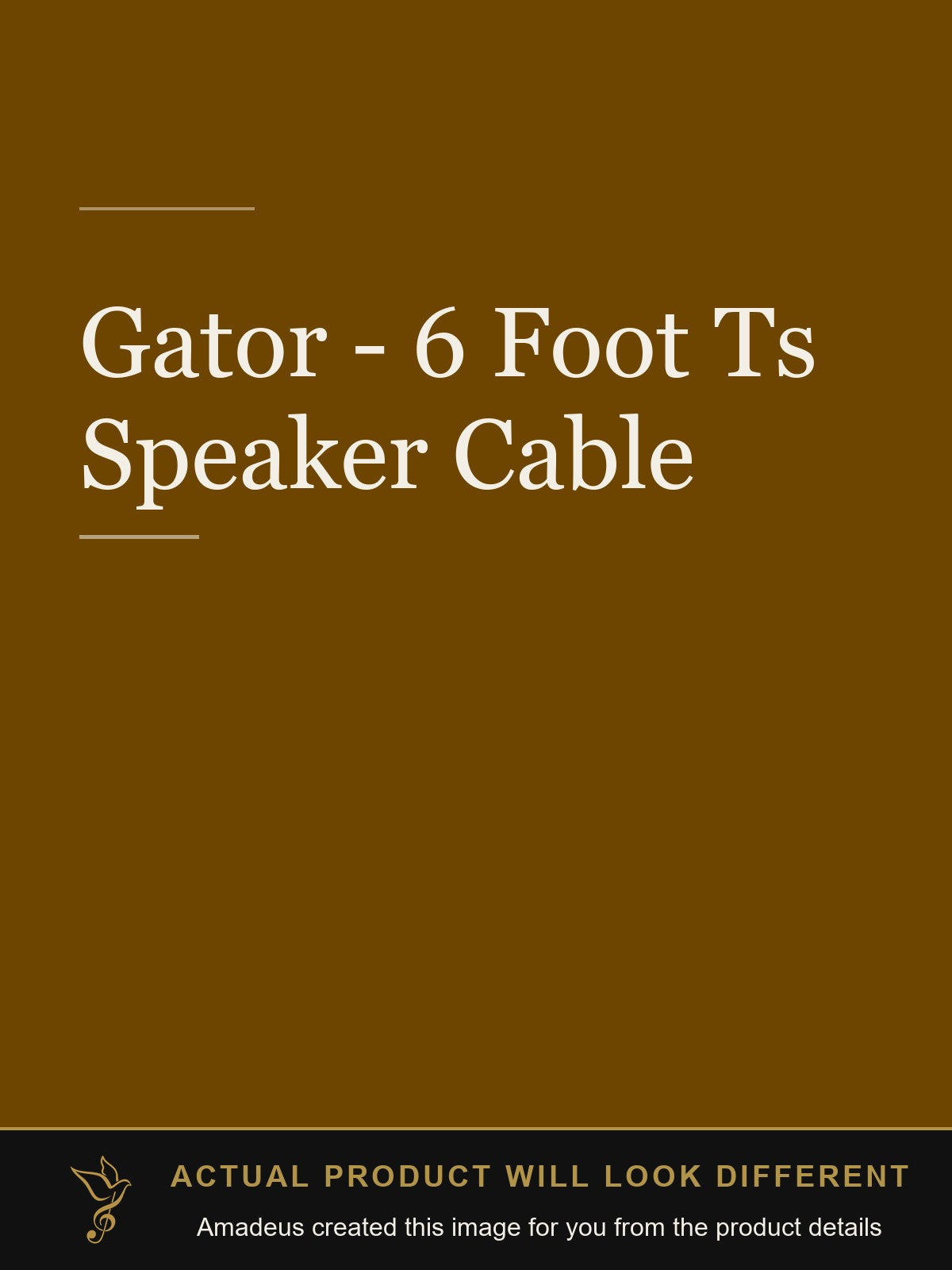 Gator - 6 Foot Ts Speaker Cable - Amadeus created this image from the product details; the actual product will look different