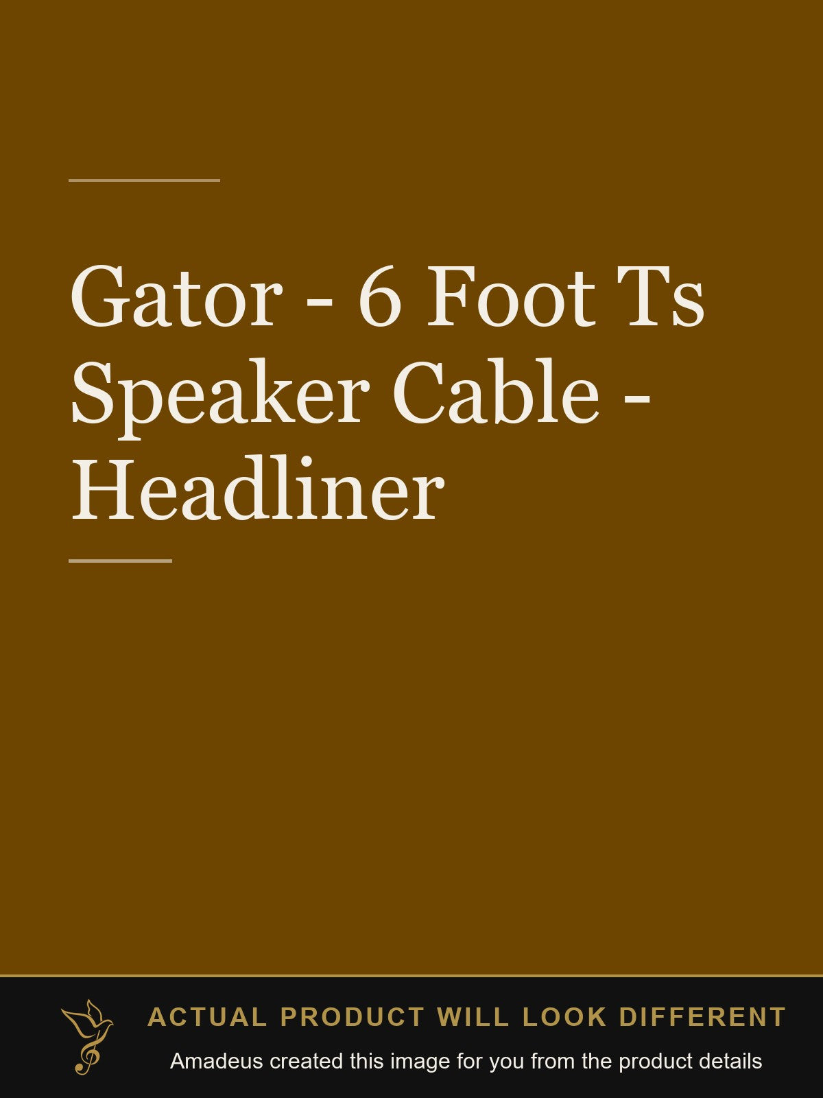 Gator - 6 Foot Ts Speaker Cable - Headliner - Amadeus created this image from the product details; the actual product will look different