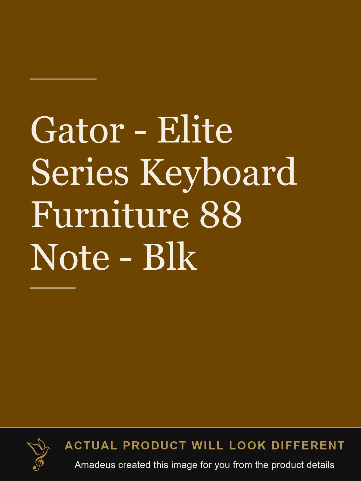 Gator - Elite Series Keyboard Furniture 88 Note - Blk - Amadeus created this image from the product details; the actual product will look different