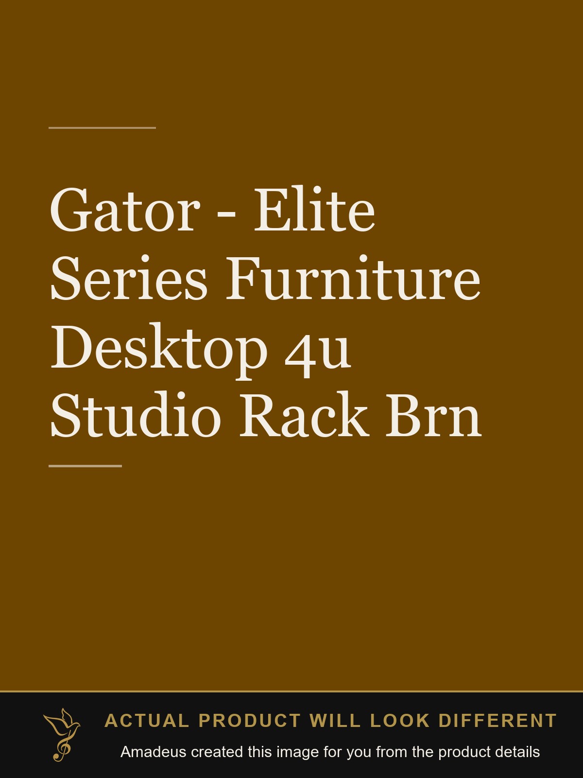 Gator - Elite Series Furniture Desktop 4u Studio Rack Brn - Amadeus created this image from the product details; the actual product will look different