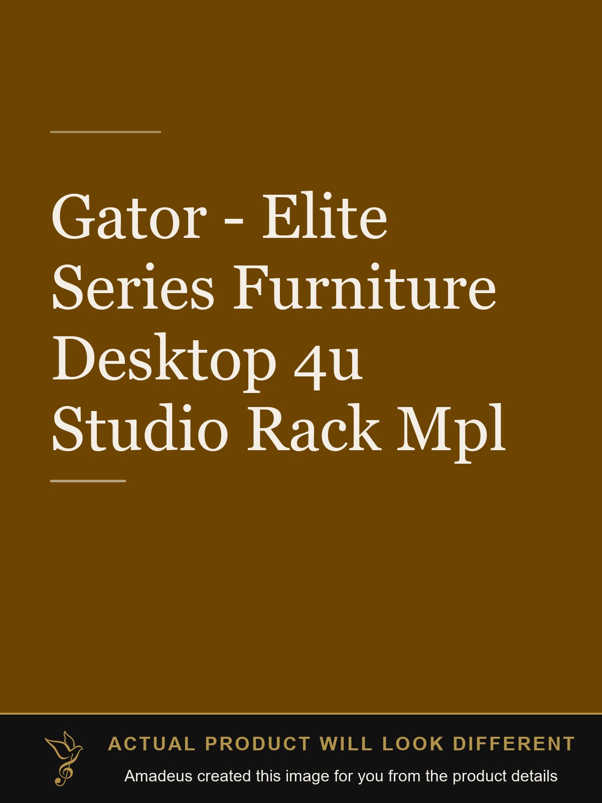 Gator - Elite Series Furniture Desktop 4u Studio Rack Mpl - Amadeus created this image from the product details; the actual product will look different