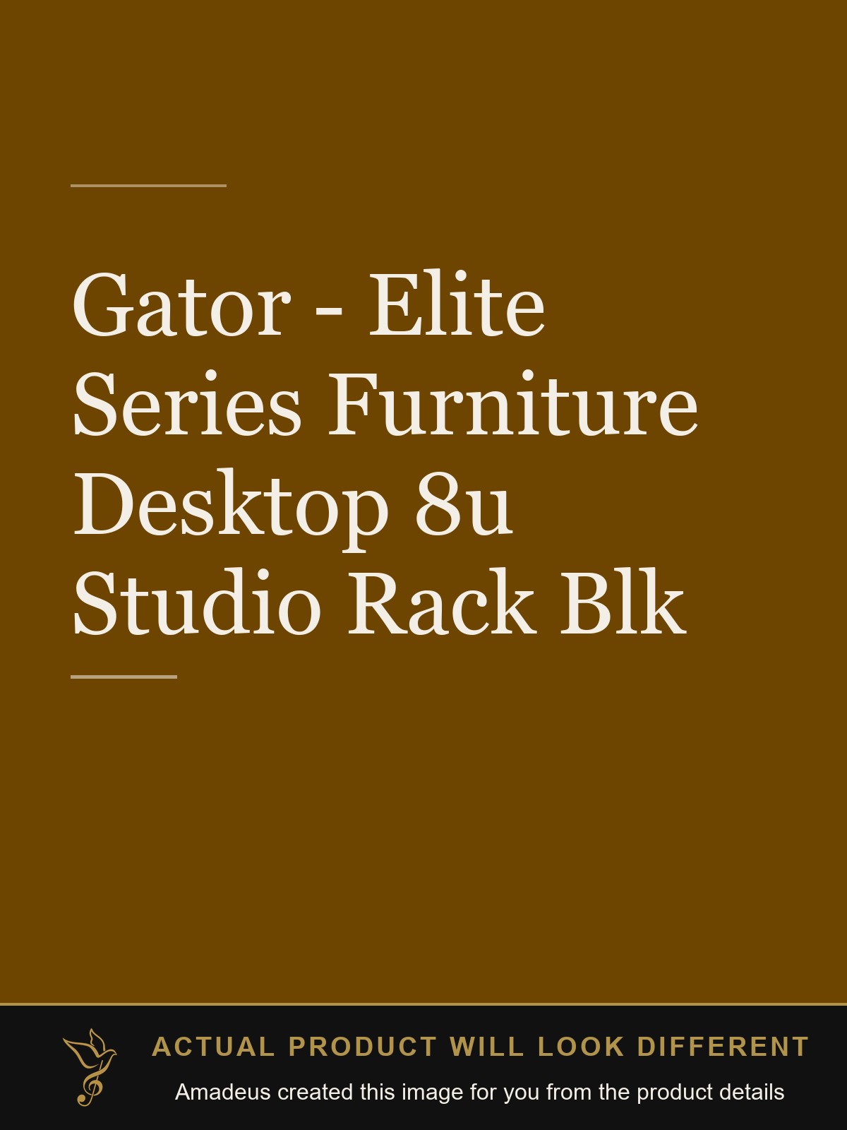 Gator - Elite Series Furniture Desktop 8u Studio Rack Blk - Amadeus created this image from the product details; the actual product will look different