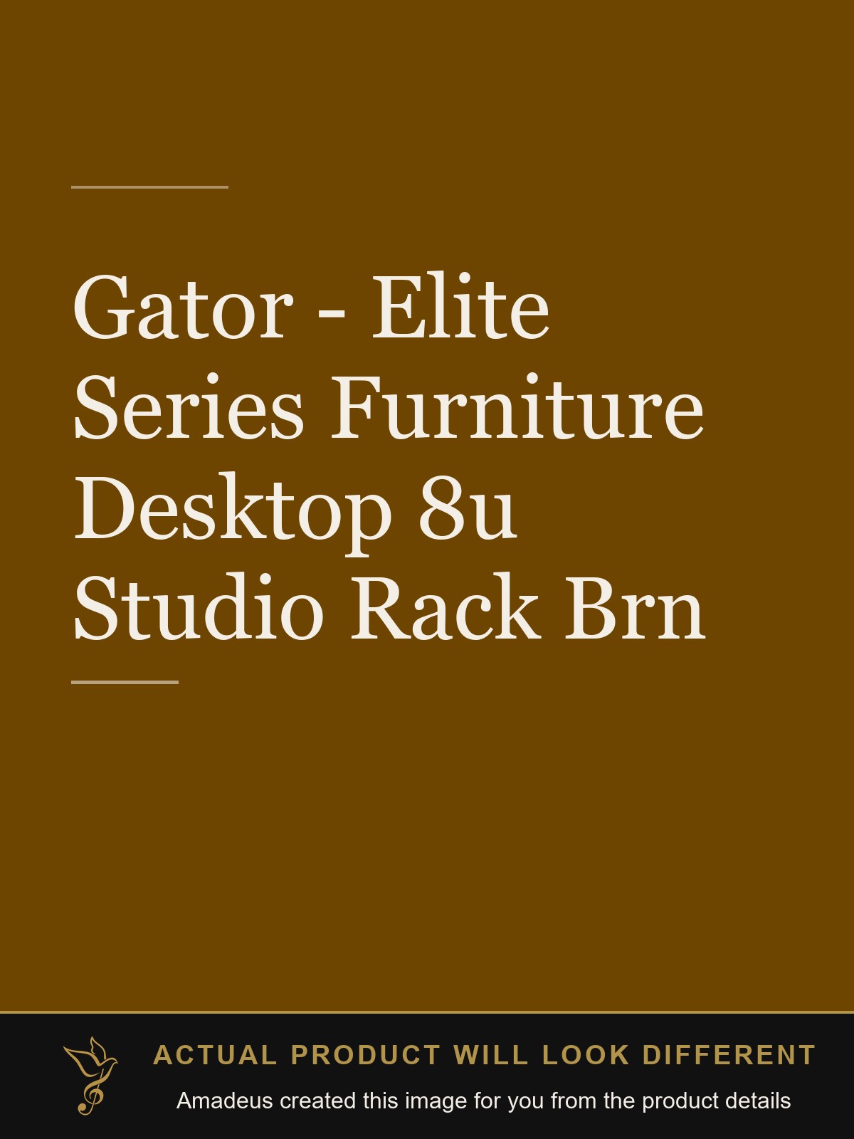 Gator - Elite Series Furniture Desktop 8u Studio Rack Brn - Amadeus created this image from the product details; the actual product will look different