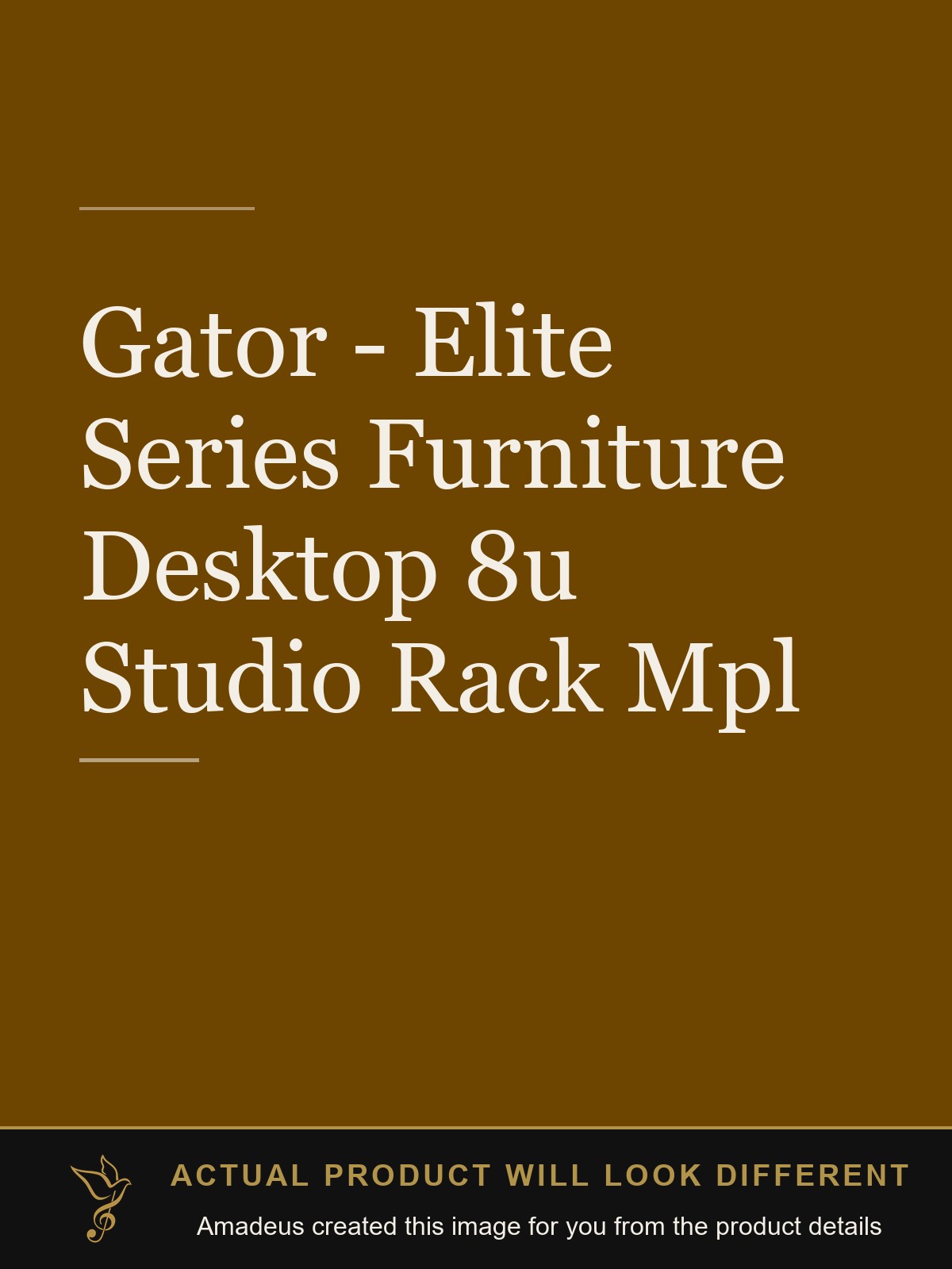 Gator - Elite Series Furniture Desktop 8u Studio Rack Mpl - Amadeus created this image from the product details; the actual product will look different