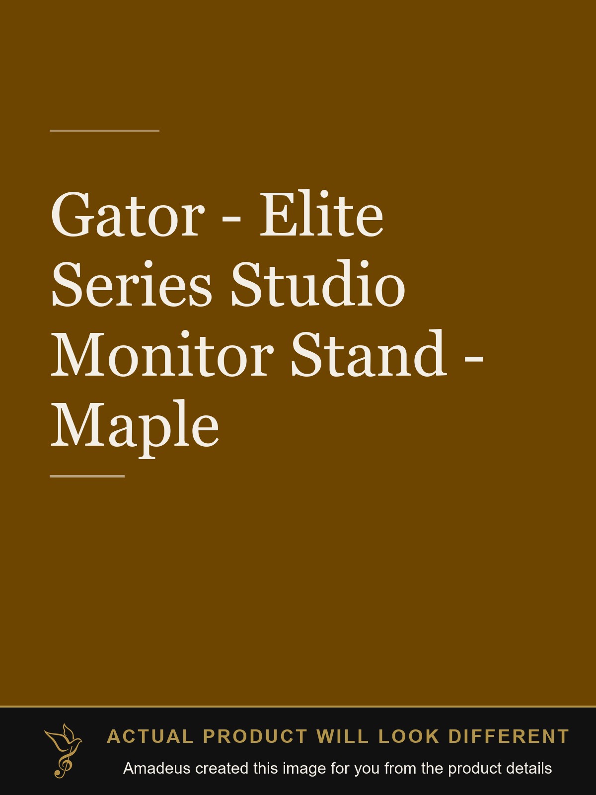 Gator - Elite Series Studio Monitor Stand - Maple - Amadeus created this image from the product details; the actual product will look different