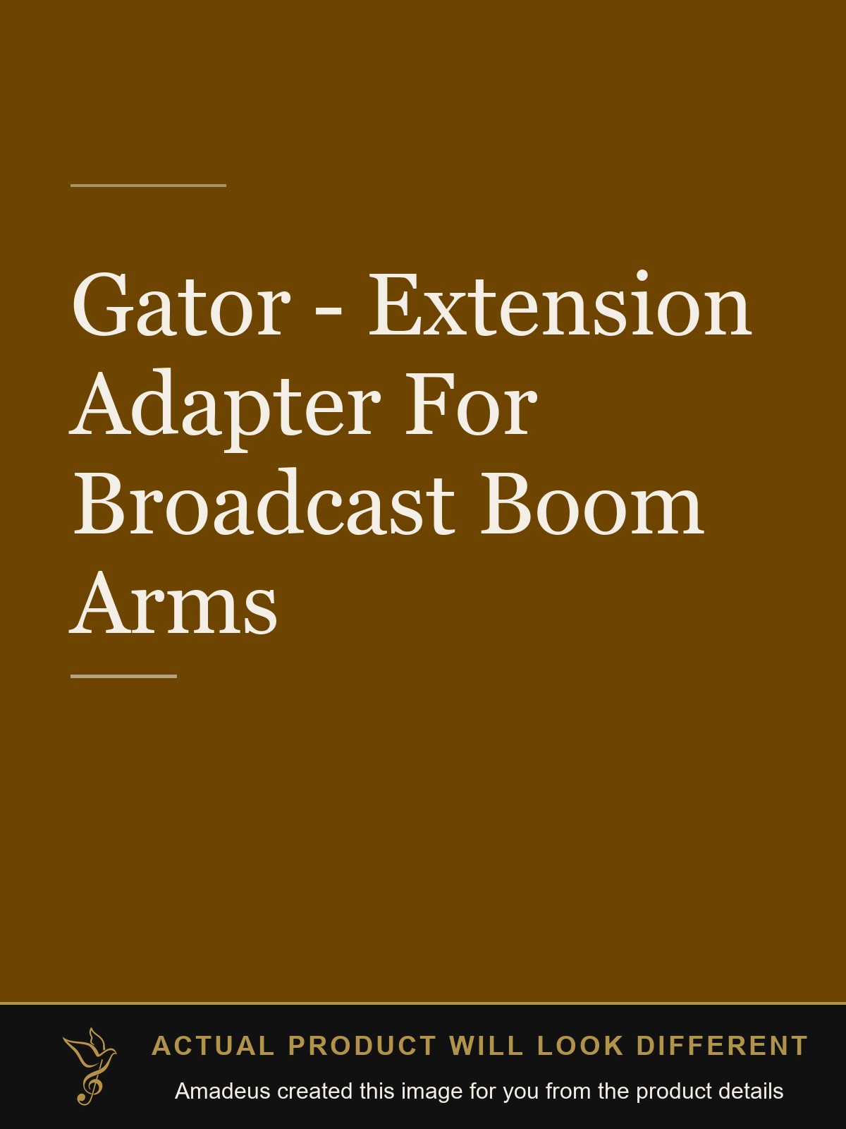 Gator - Extension Adapter For Broadcast Boom Arms - Amadeus created this image from the product details; the actual product will look different