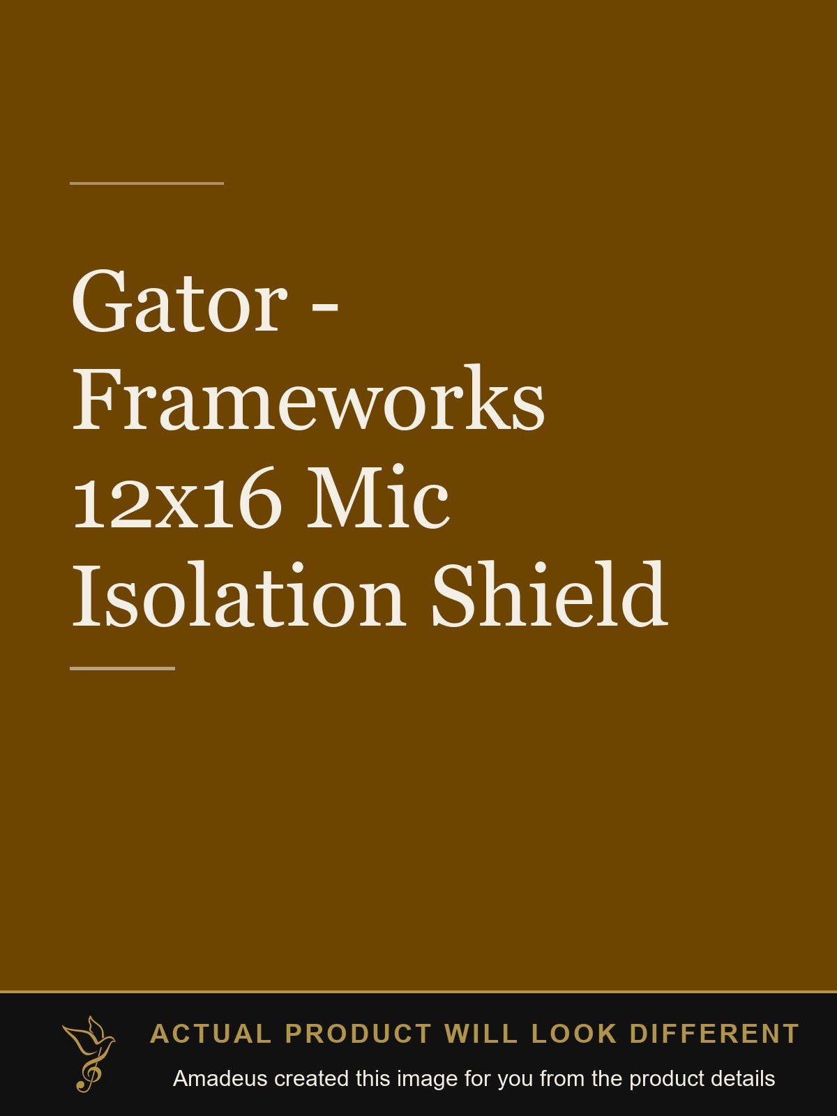 Gator - Frameworks 12x16 Mic Isolation Shield - Amadeus created this image from the product details; the actual product will look different
