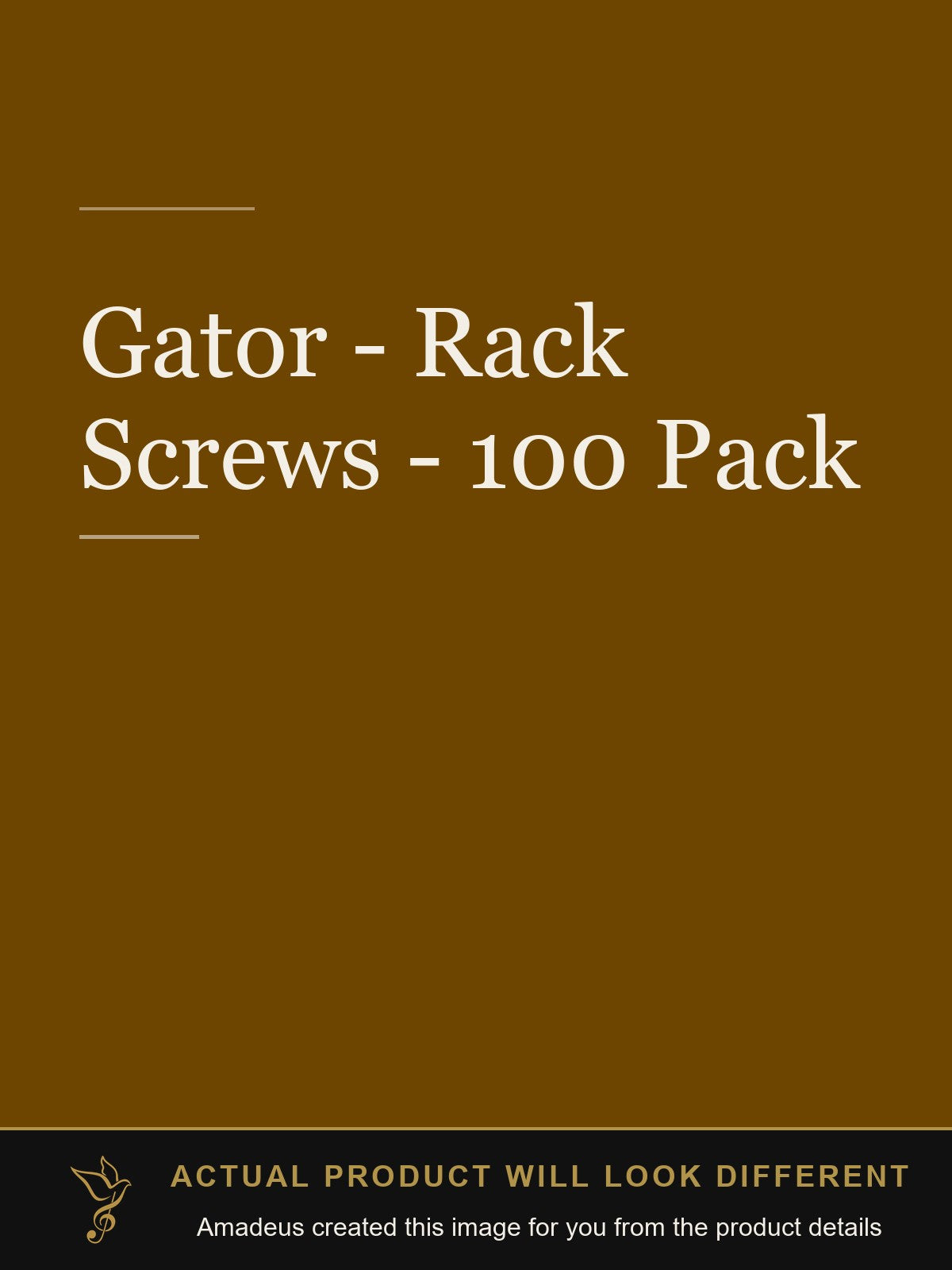 Gator - Rack Screws - 100 Pack - Amadeus created this image from the product details; the actual product will look different