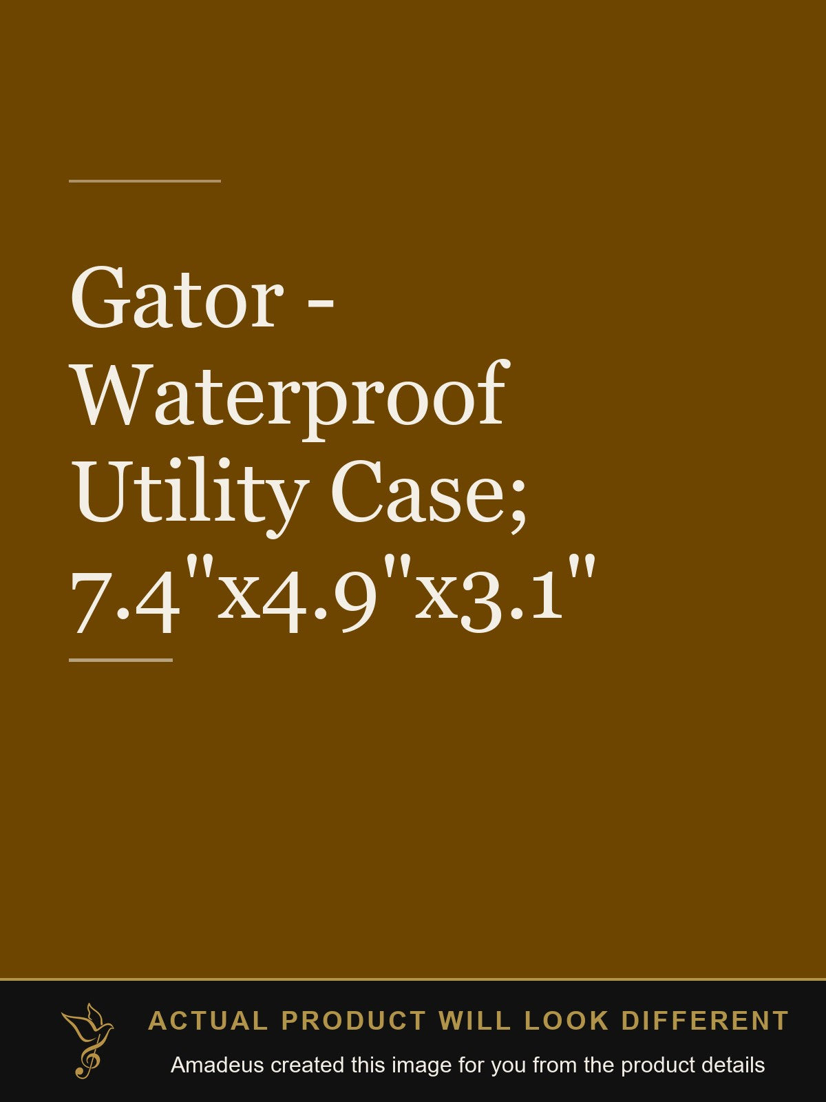 Gator - Waterproof Utility Case; 7.4"x4.9"x3.1" - Amadeus created this image from the product details; the actual product will look different
