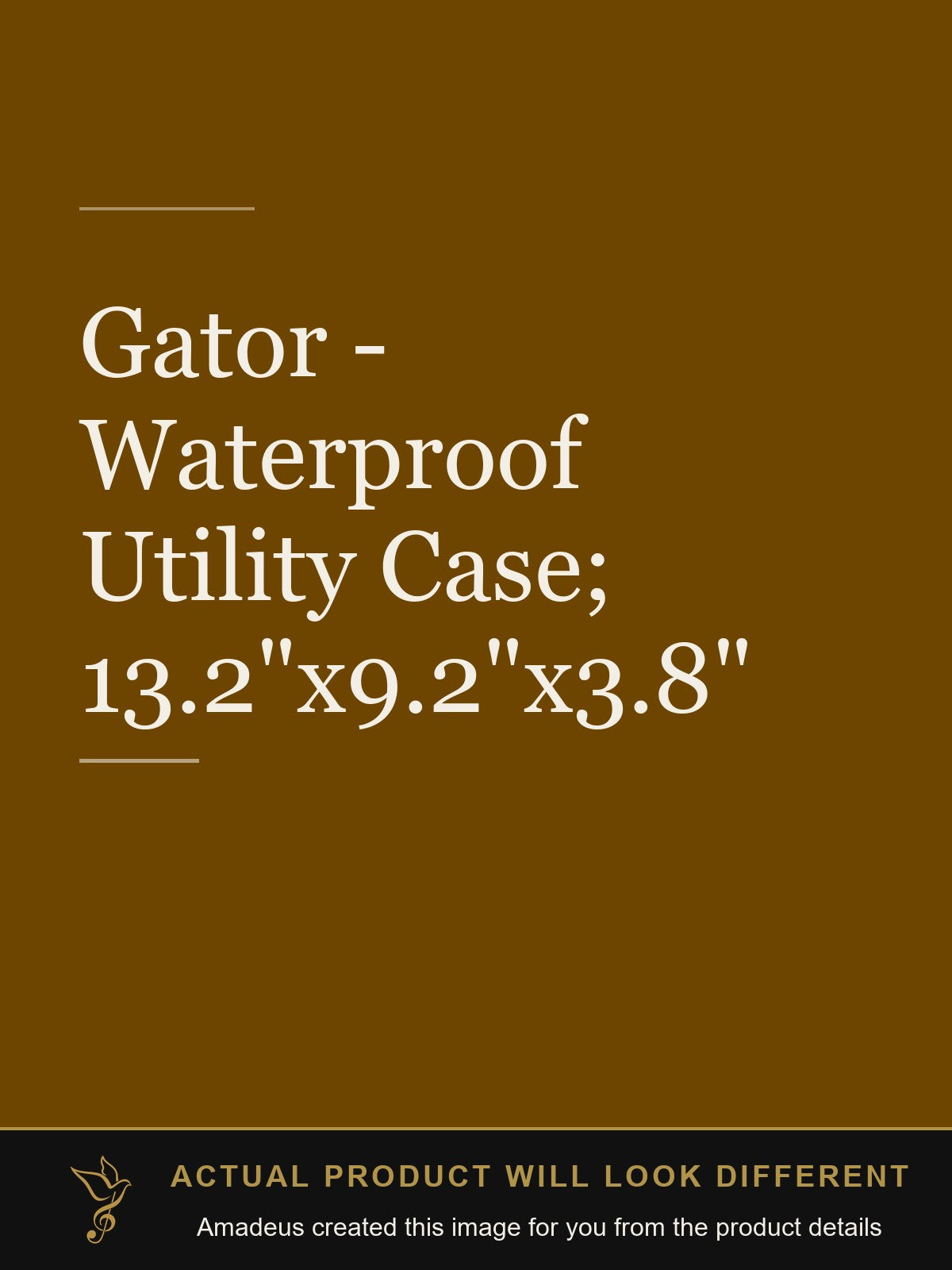 Gator - Waterproof Utility Case; 13.2"x9.2"x3.8" - Amadeus created this image from the product details; the actual product will look different