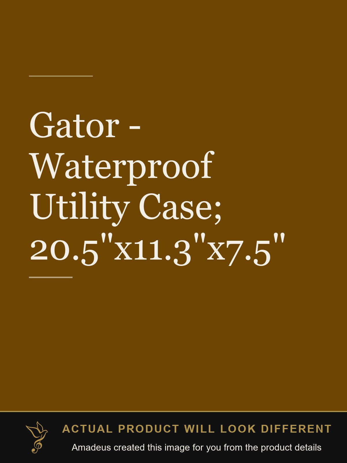 Gator - Waterproof Utility Case; 20.5"x11.3"x7.5" - Amadeus created this image from the product details; the actual product will look different