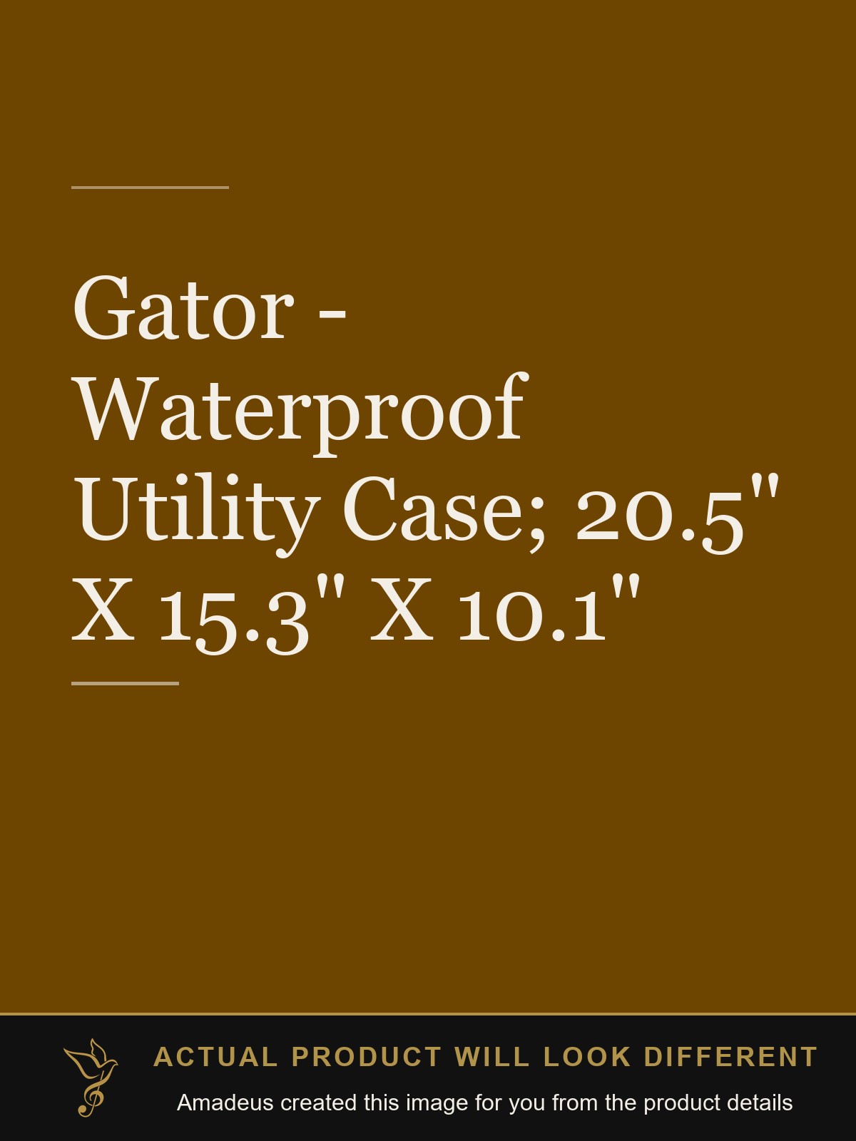 Gator - Waterproof Utility Case; 20.5" X 15.3" X 10.1" - Amadeus created this image from the product details; the actual product will look different