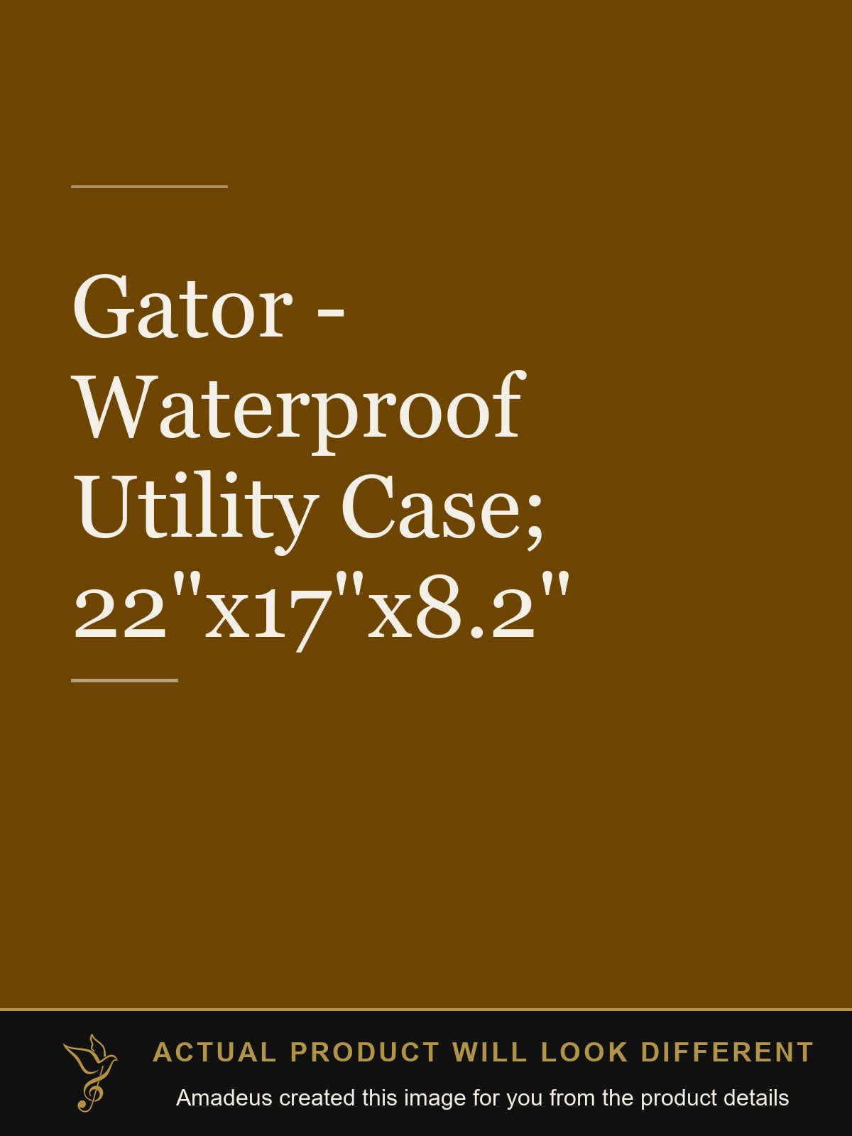 Gator - Waterproof Utility Case; 22"x17"x8.2" - Amadeus created this image from the product details; the actual product will look different