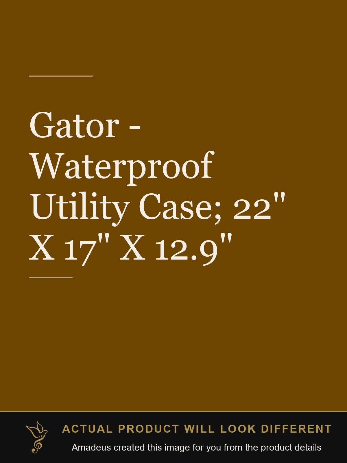 Gator - Waterproof Utility Case; 22" X 17" X 12.9" - Amadeus created this image from the product details; the actual product will look different