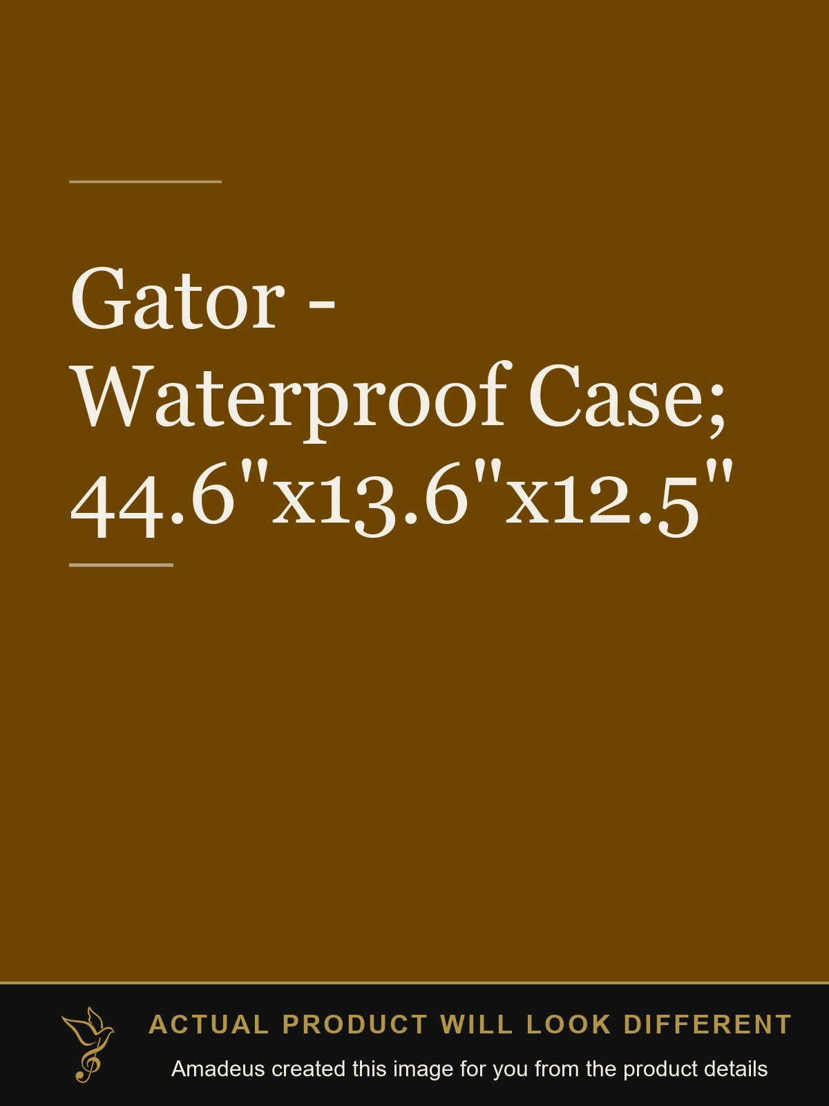 Gator - Waterproof Case; 44.6"x13.6"x12.5" - Amadeus created this image from the product details; the actual product will look different