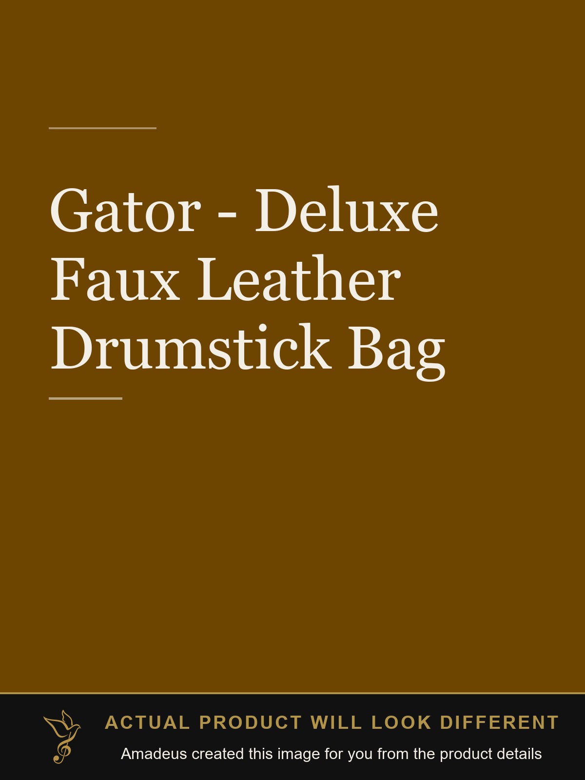 Gator - Deluxe Faux Leather Drumstick Bag - Amadeus created this image from the product details; the actual product will look different