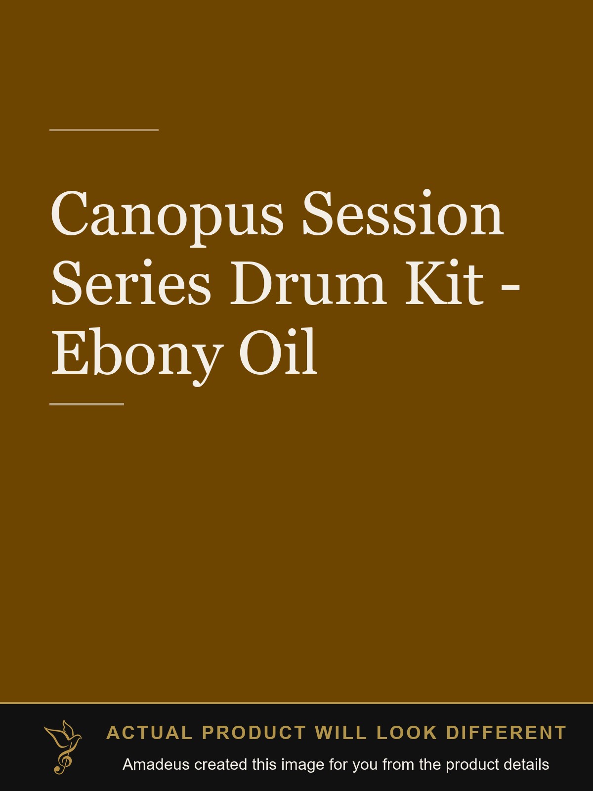 Canopus Session Series Drum Kit - Ebony Oil - Amadeus created this image from the product details; the actual product will look different