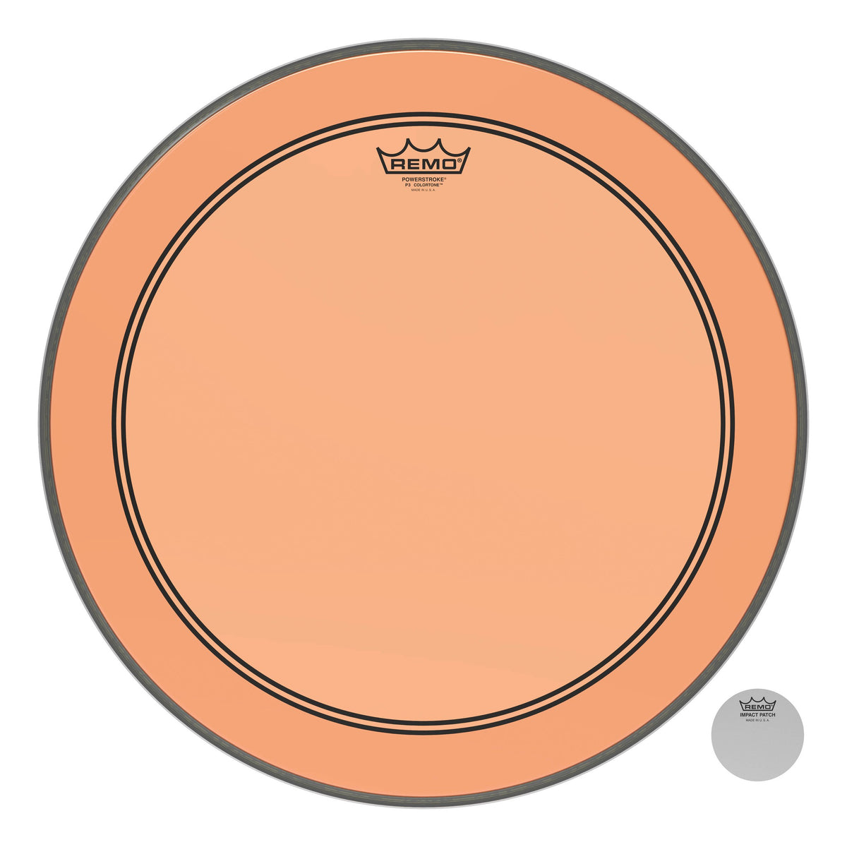 Product Cover for Bass, Powerstroke 3, Colortone, 20" Diameter, Orange