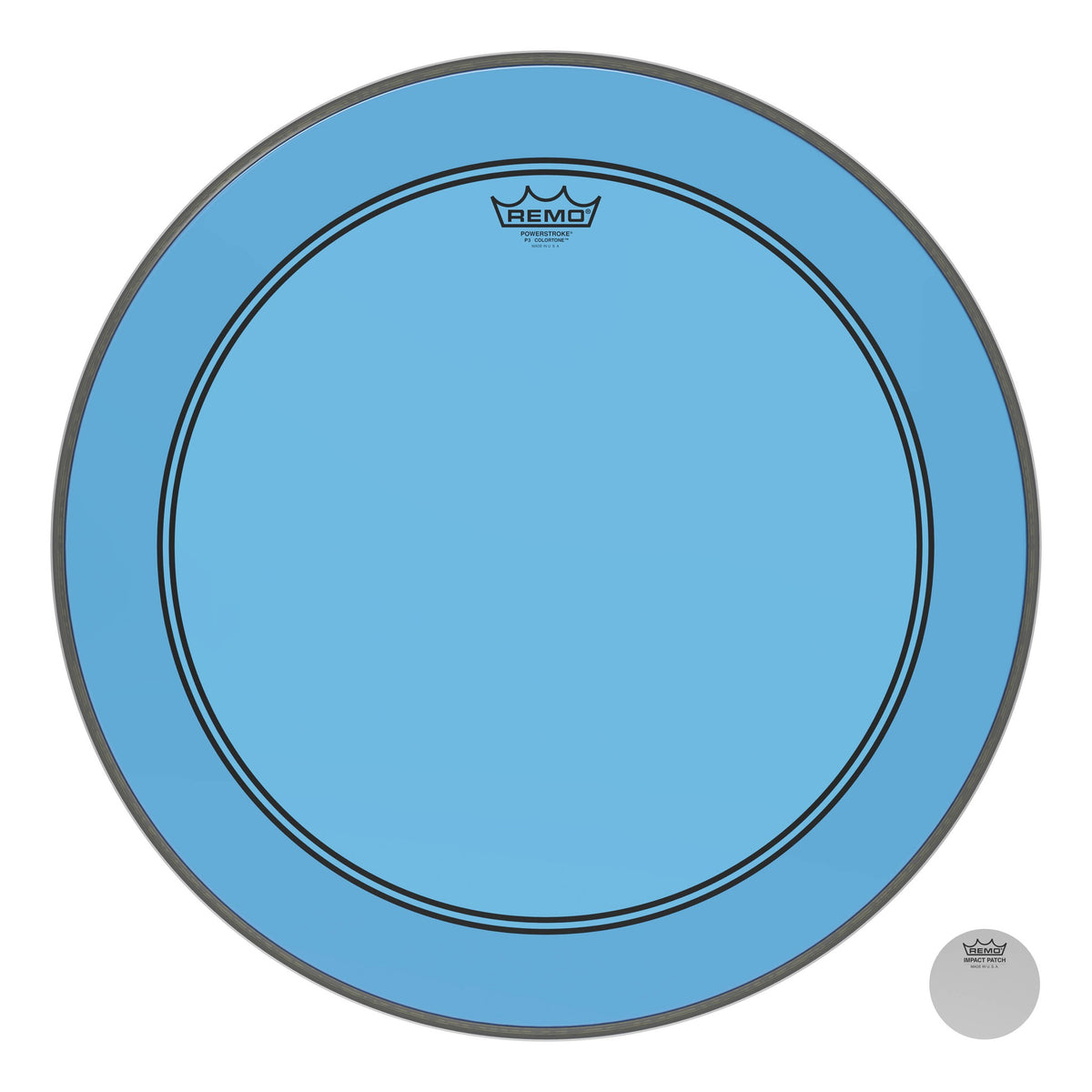 Product Cover for Bass, Powerstroke 3, Colortone, 22" Diameter, Blue