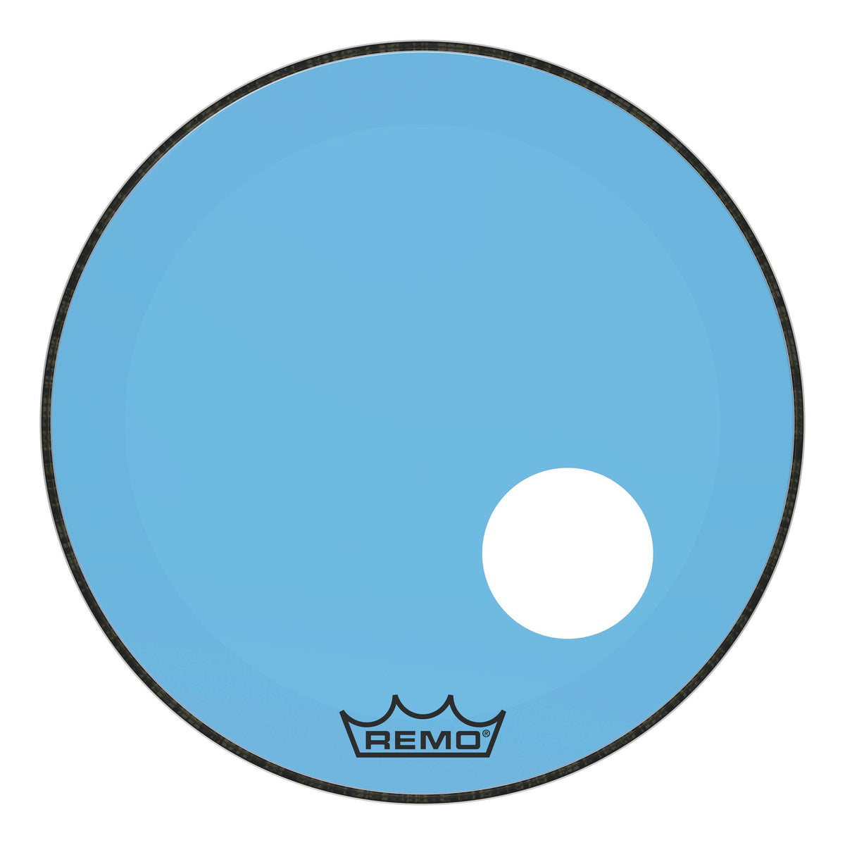 Product Cover for Bass, Powerstroke 3, Colortone, 22" Diameter, Blue, 5" Offset Hole