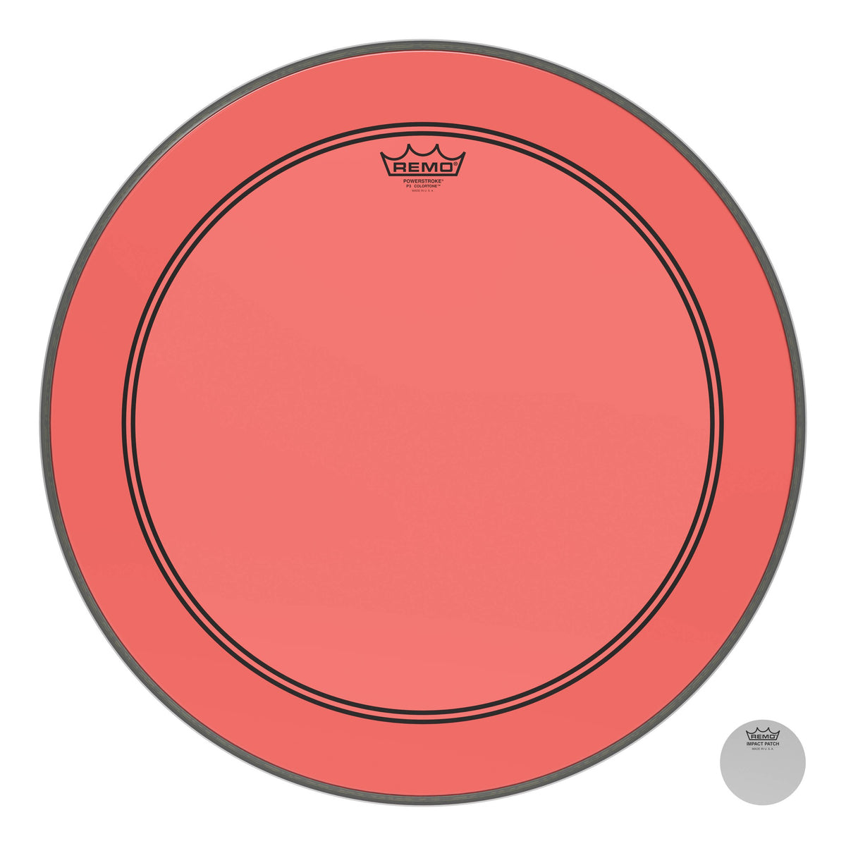 Product Cover for Bass, Powerstroke 3, Colortone, 22" Diameter, Red