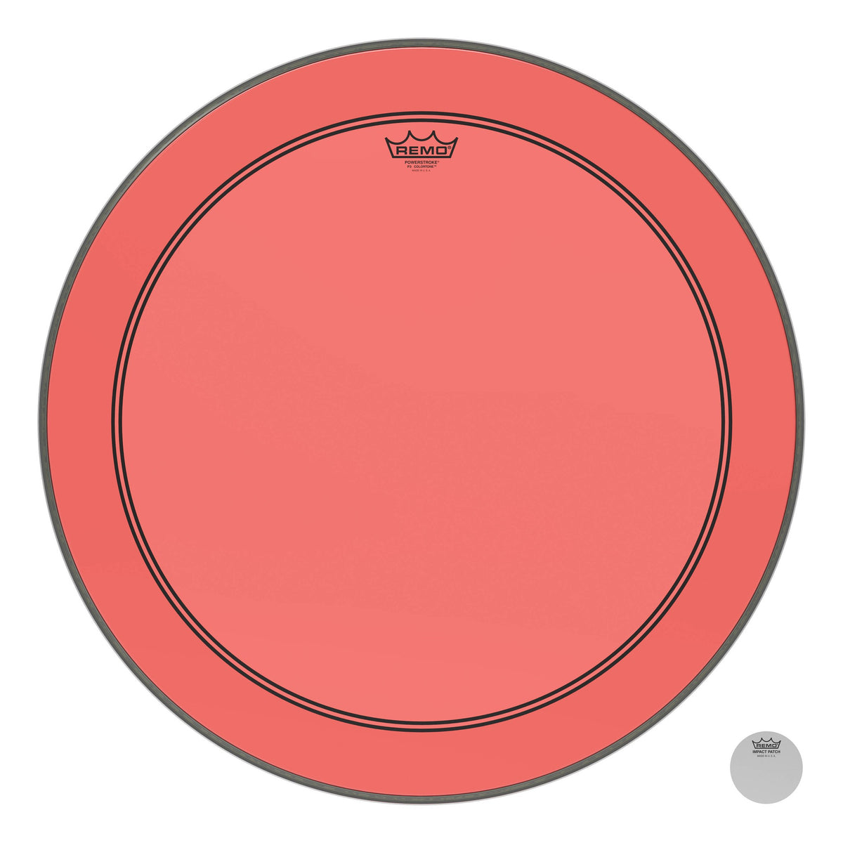 Product Cover for Bass, Powerstroke 3, Colortone, 26" Diameter, Red